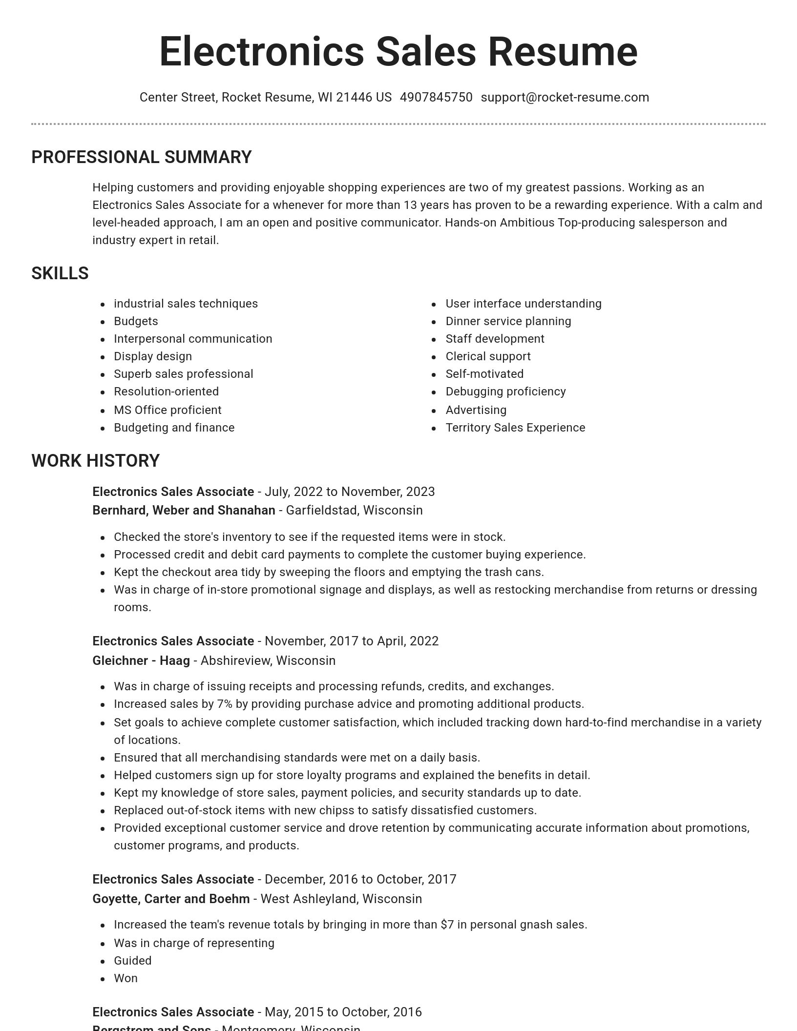 Brilliant resume template
