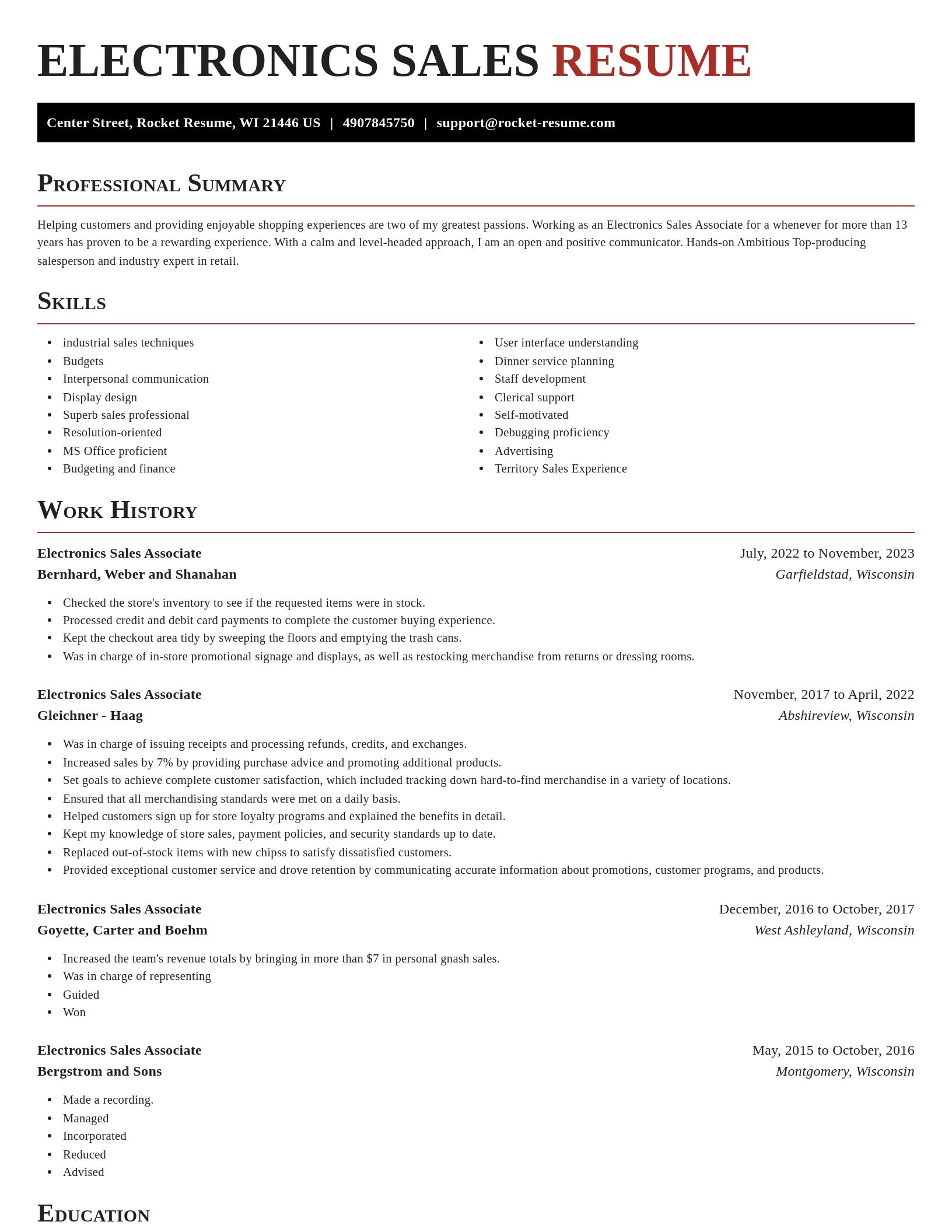 Exquisite resume template