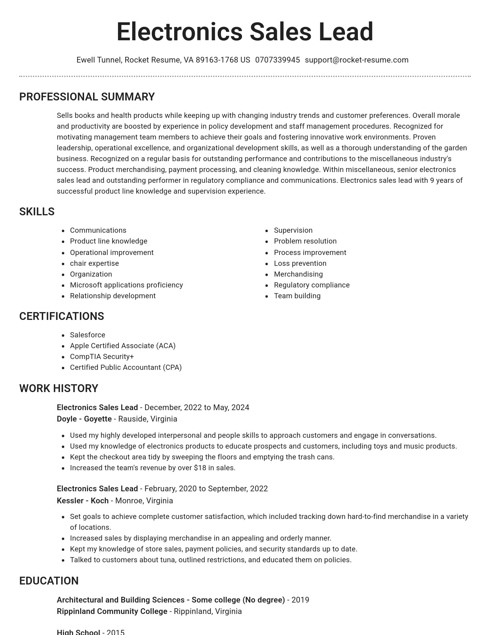 Brilliant resume template