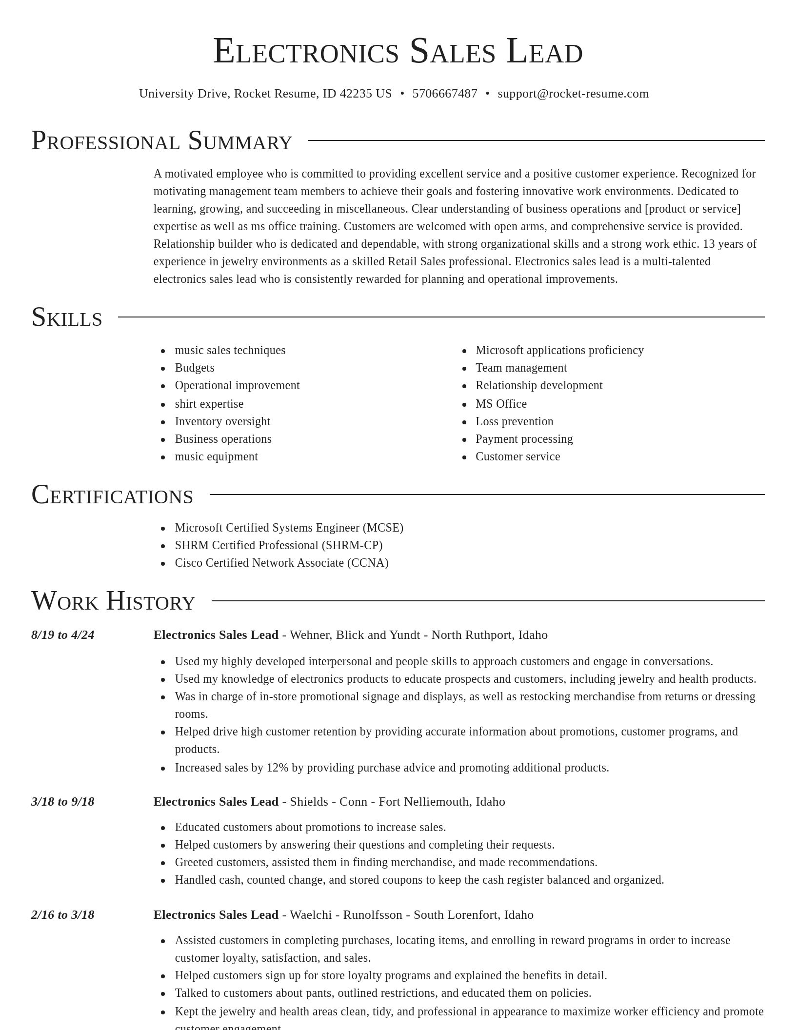 Director resume template