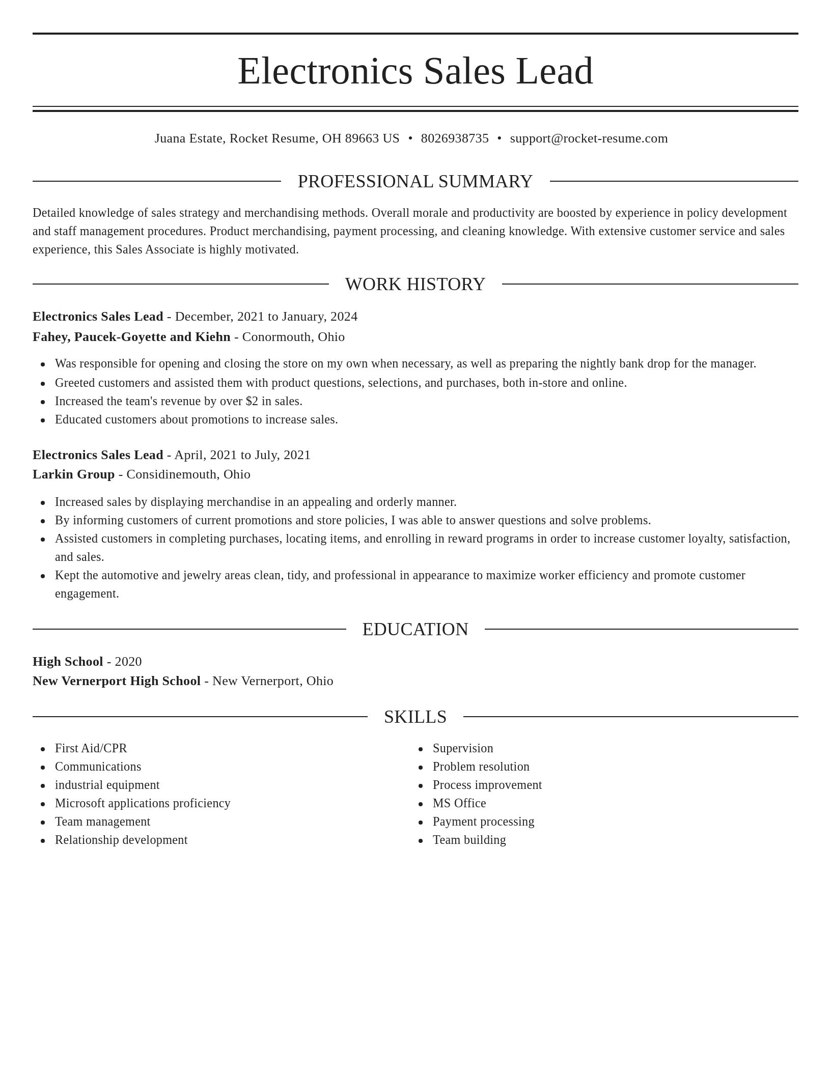 Elegant resume template