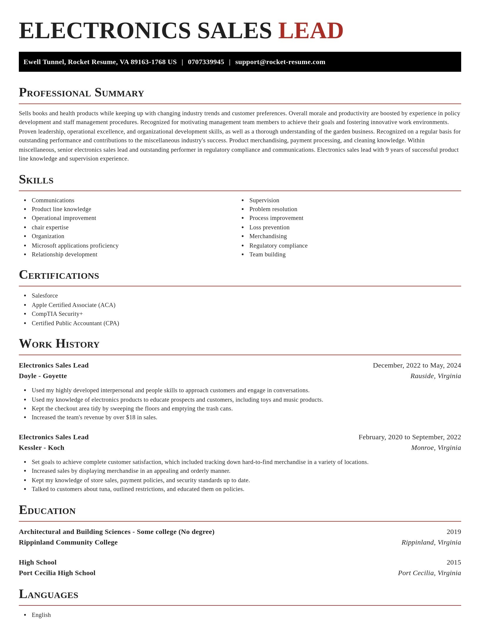 Exquisite resume template