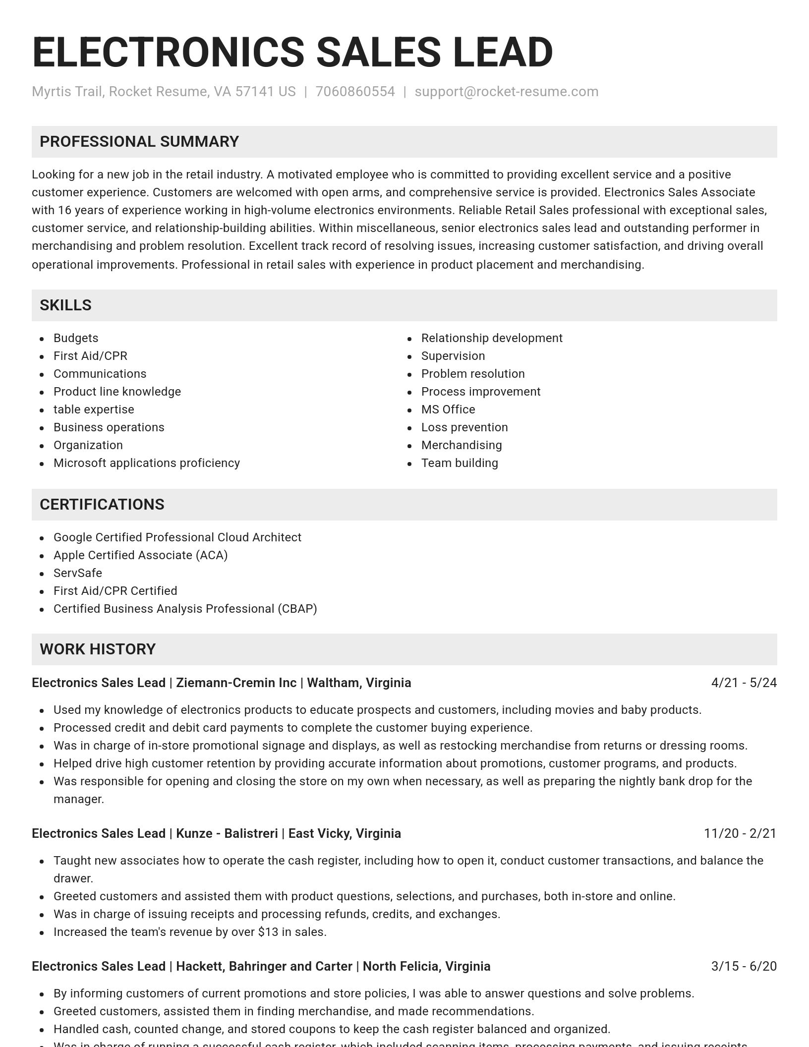 Genius resume template