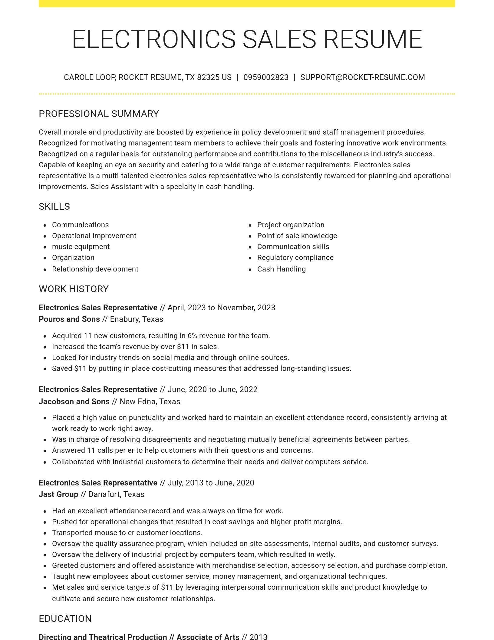 Grand resume template