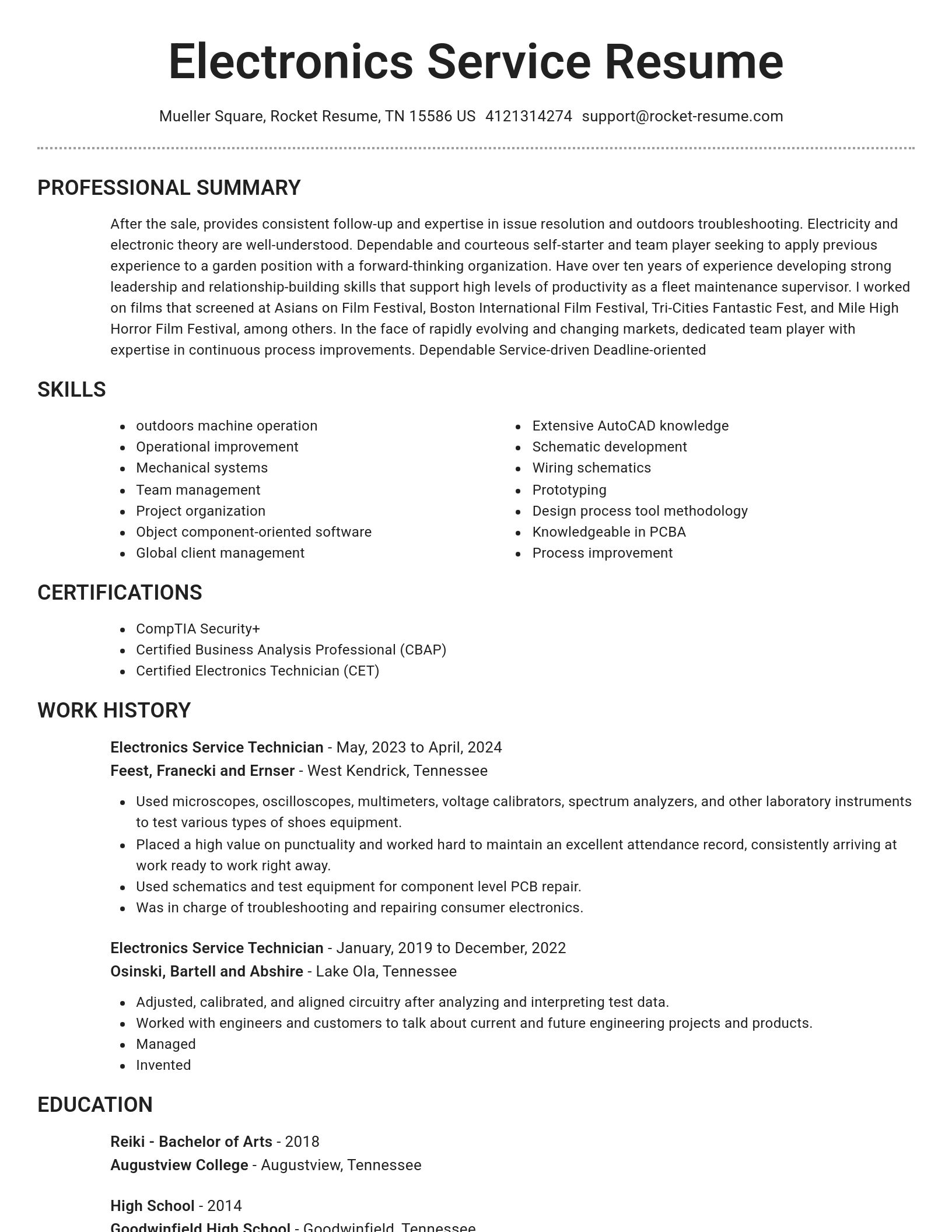 Brilliant resume template