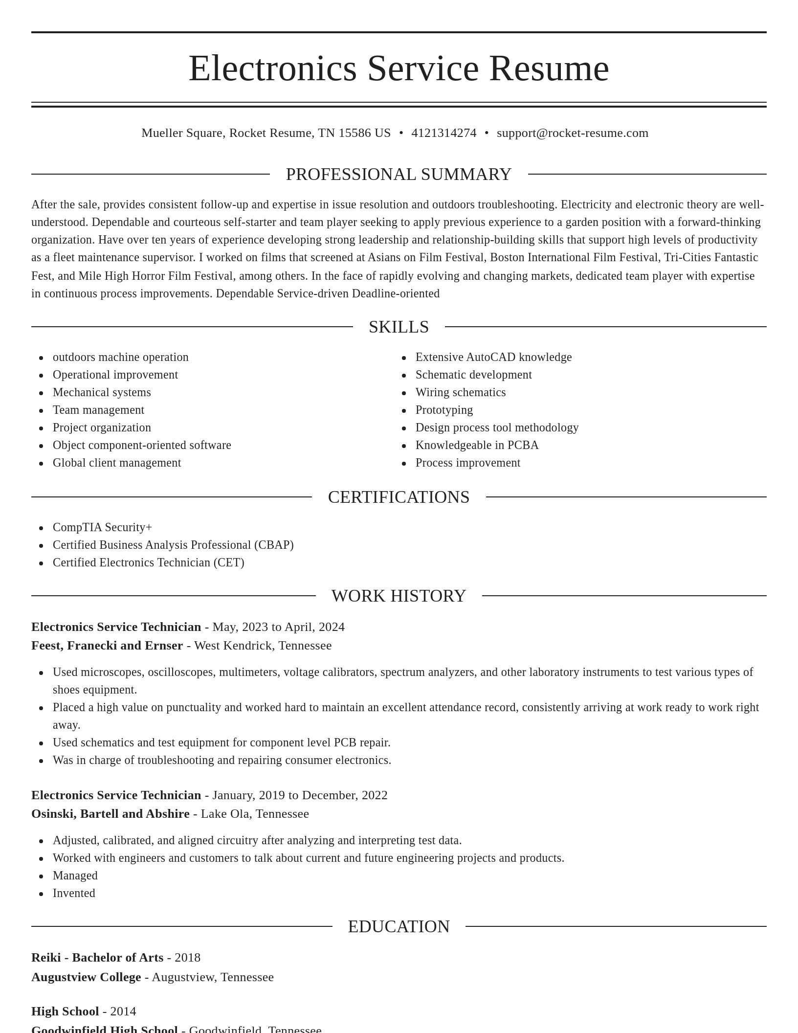 Elegant resume template