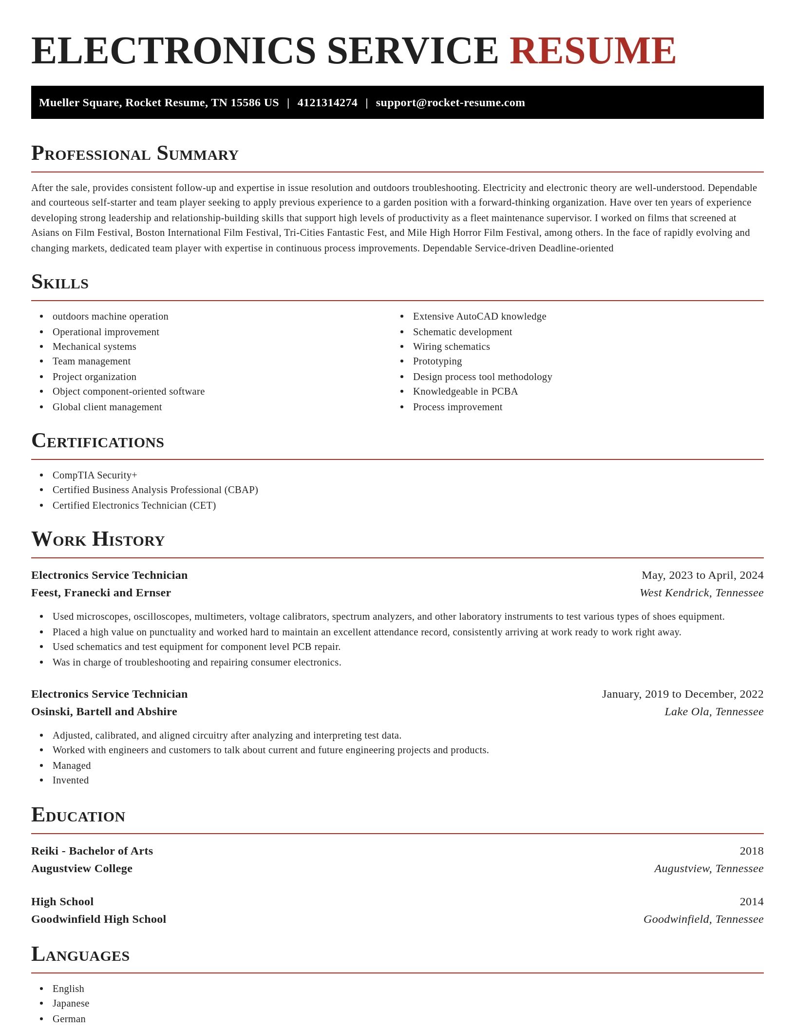 Exquisite resume template