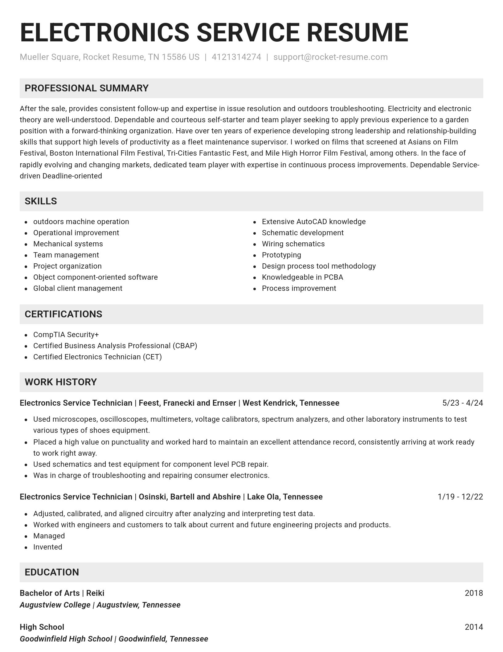 Genius resume template