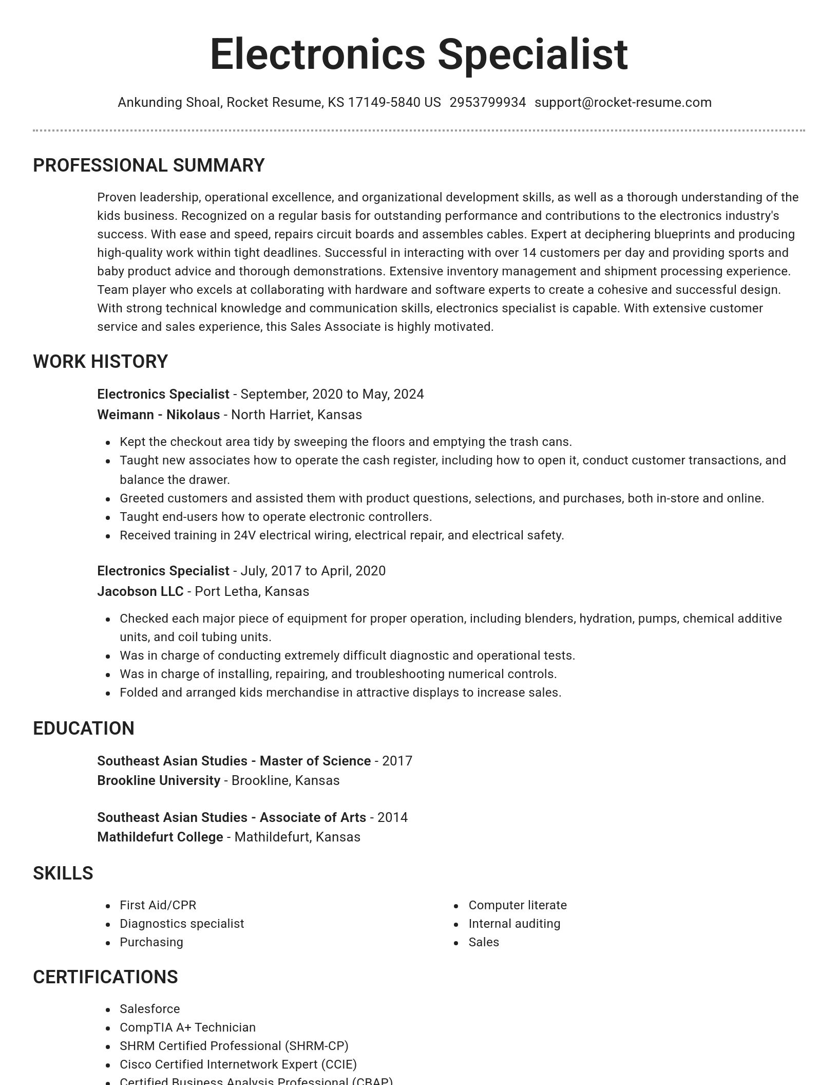 Brilliant resume template