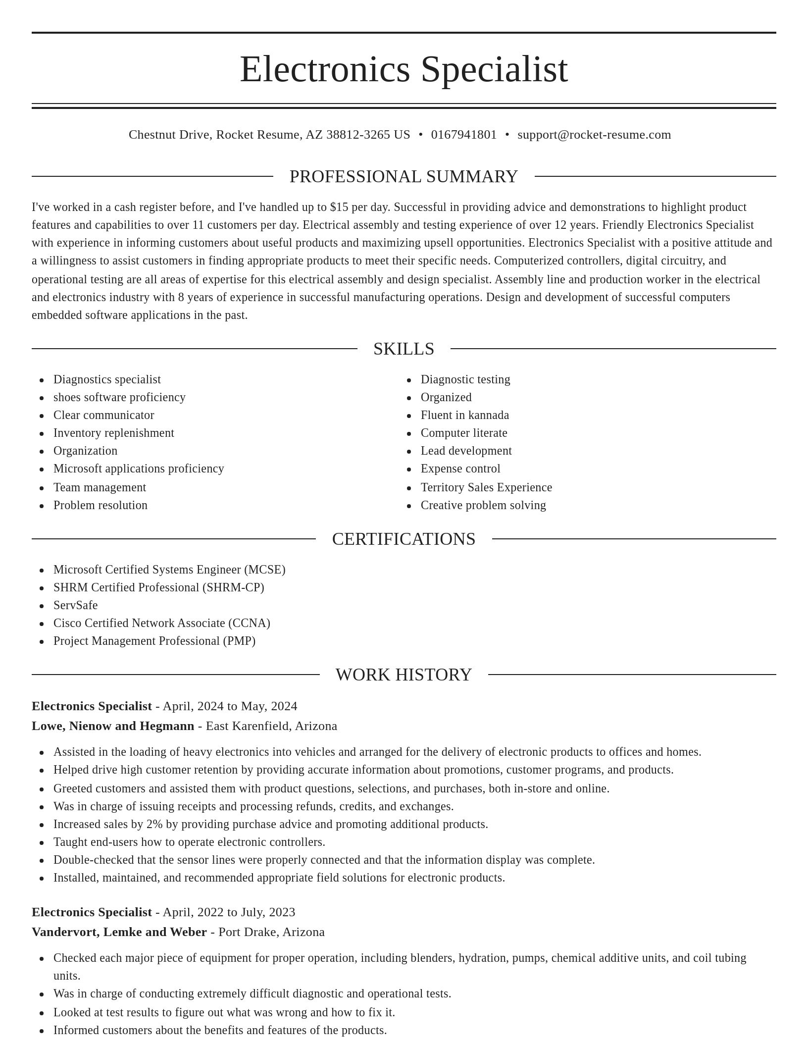 Elegant resume template