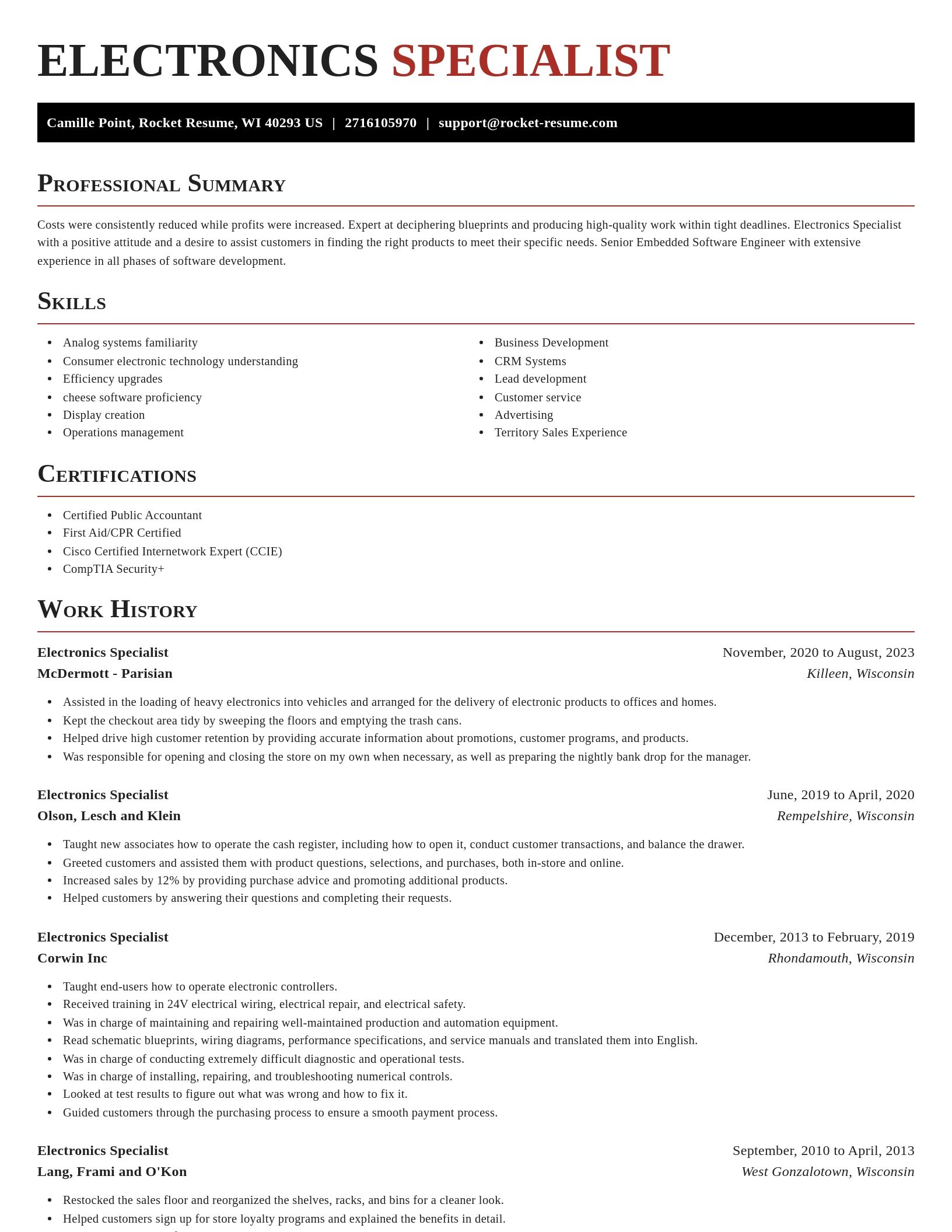 Exquisite resume template