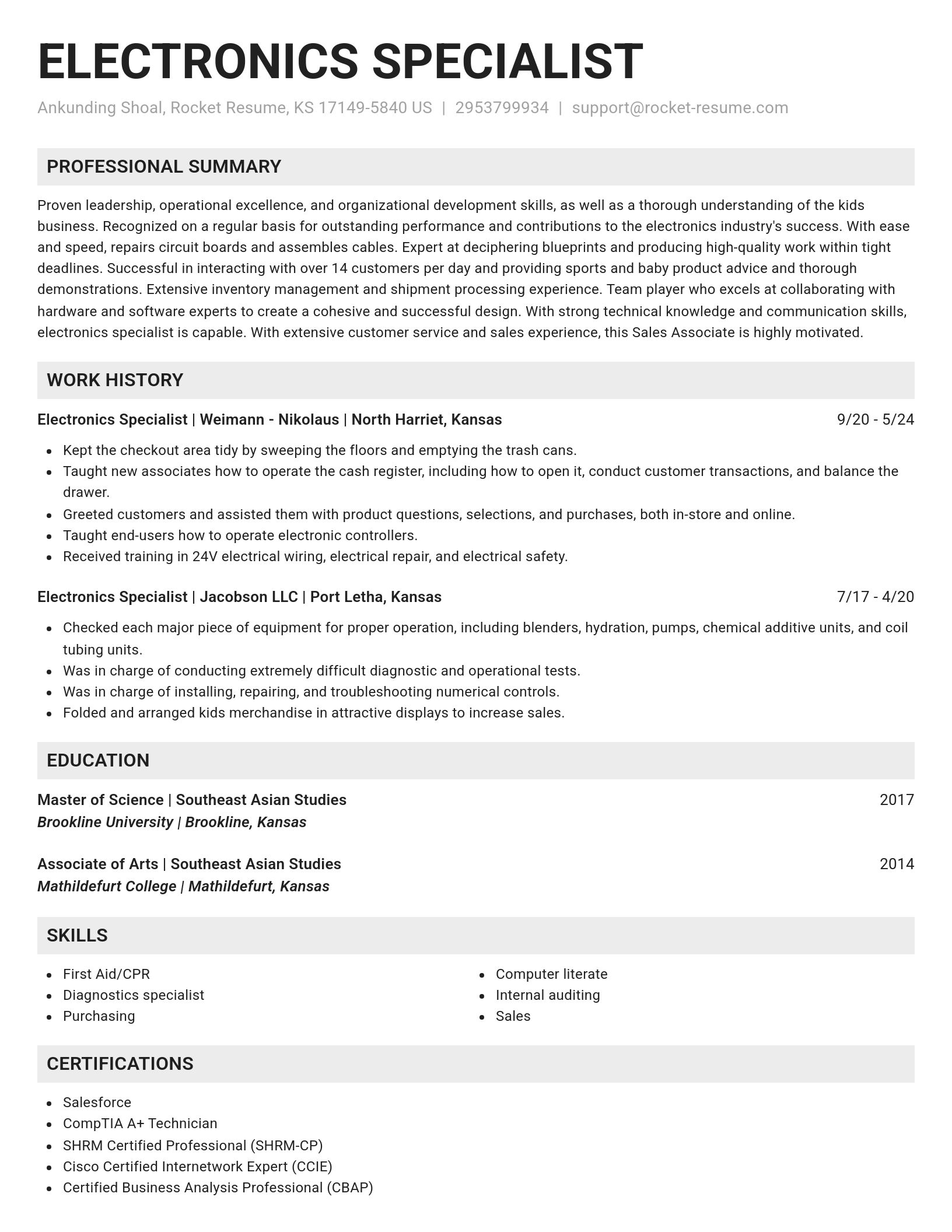 Genius resume template