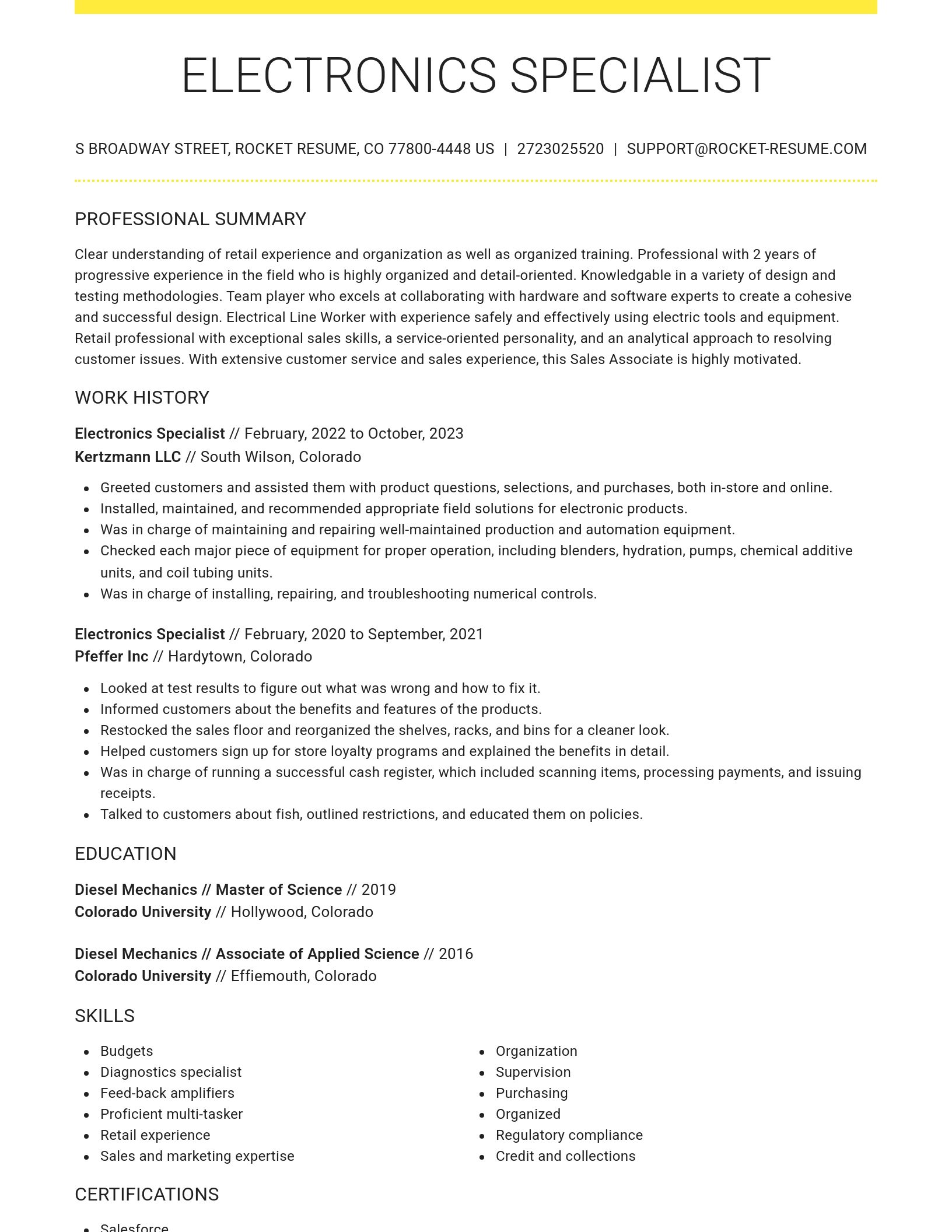 Grand resume template