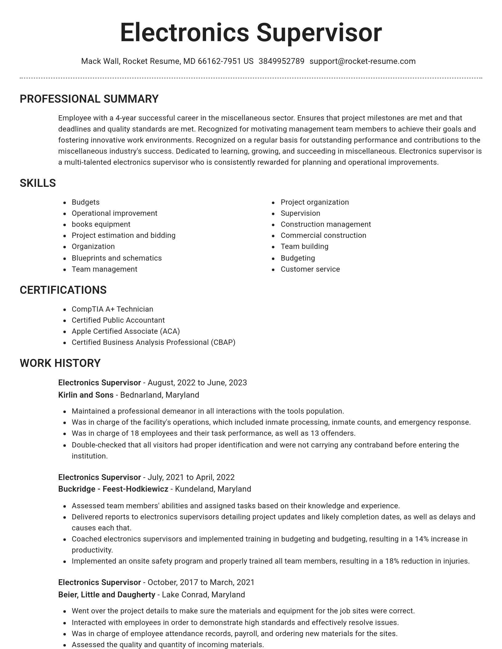 Brilliant resume template