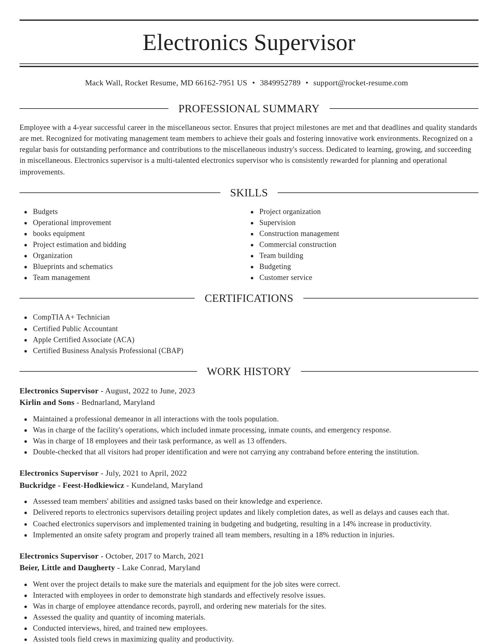 Elegant resume template