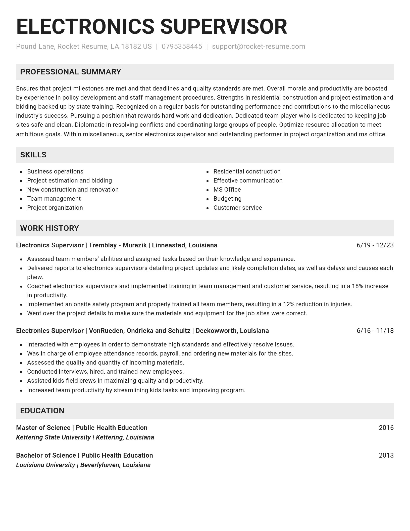 Genius resume template