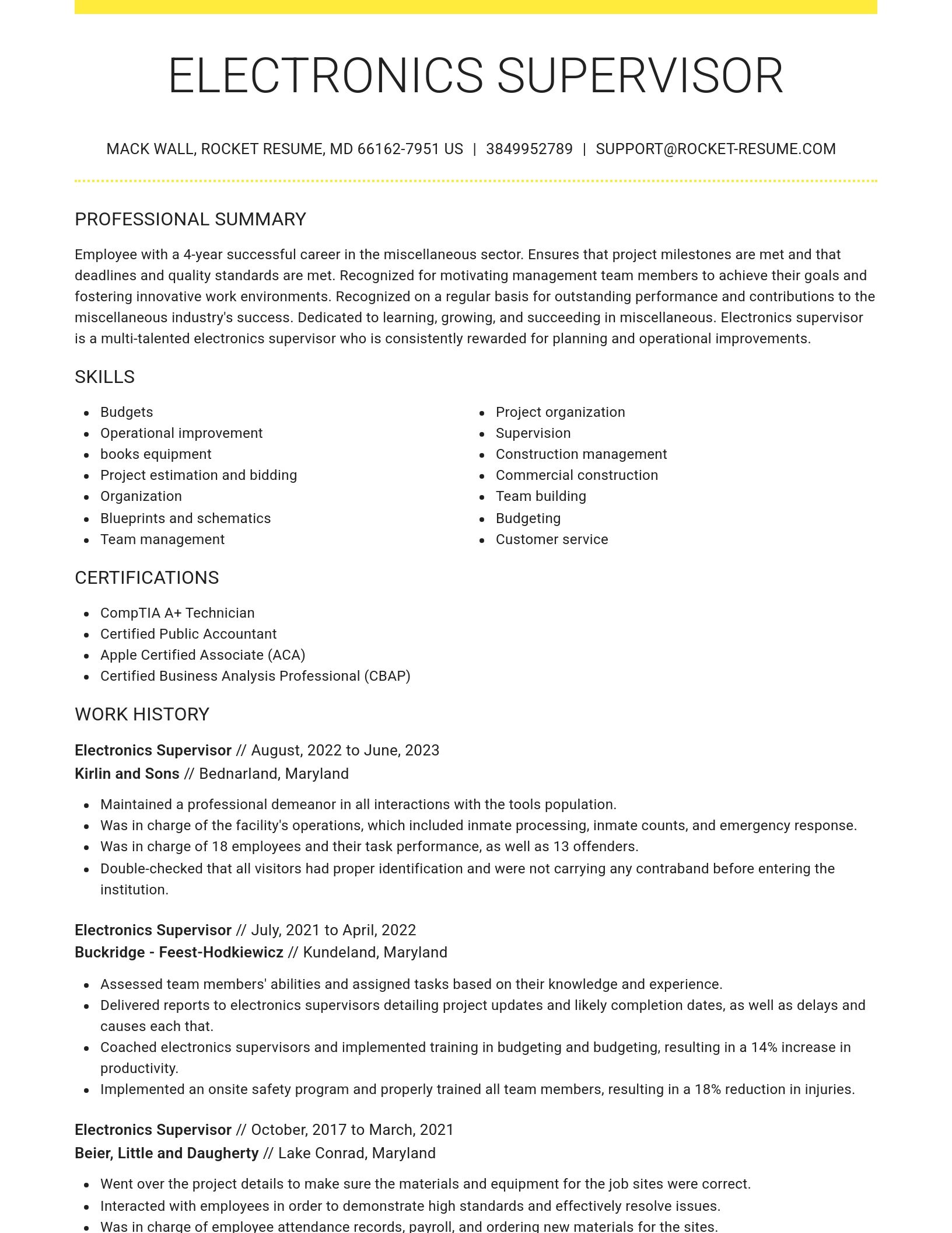 Grand resume template