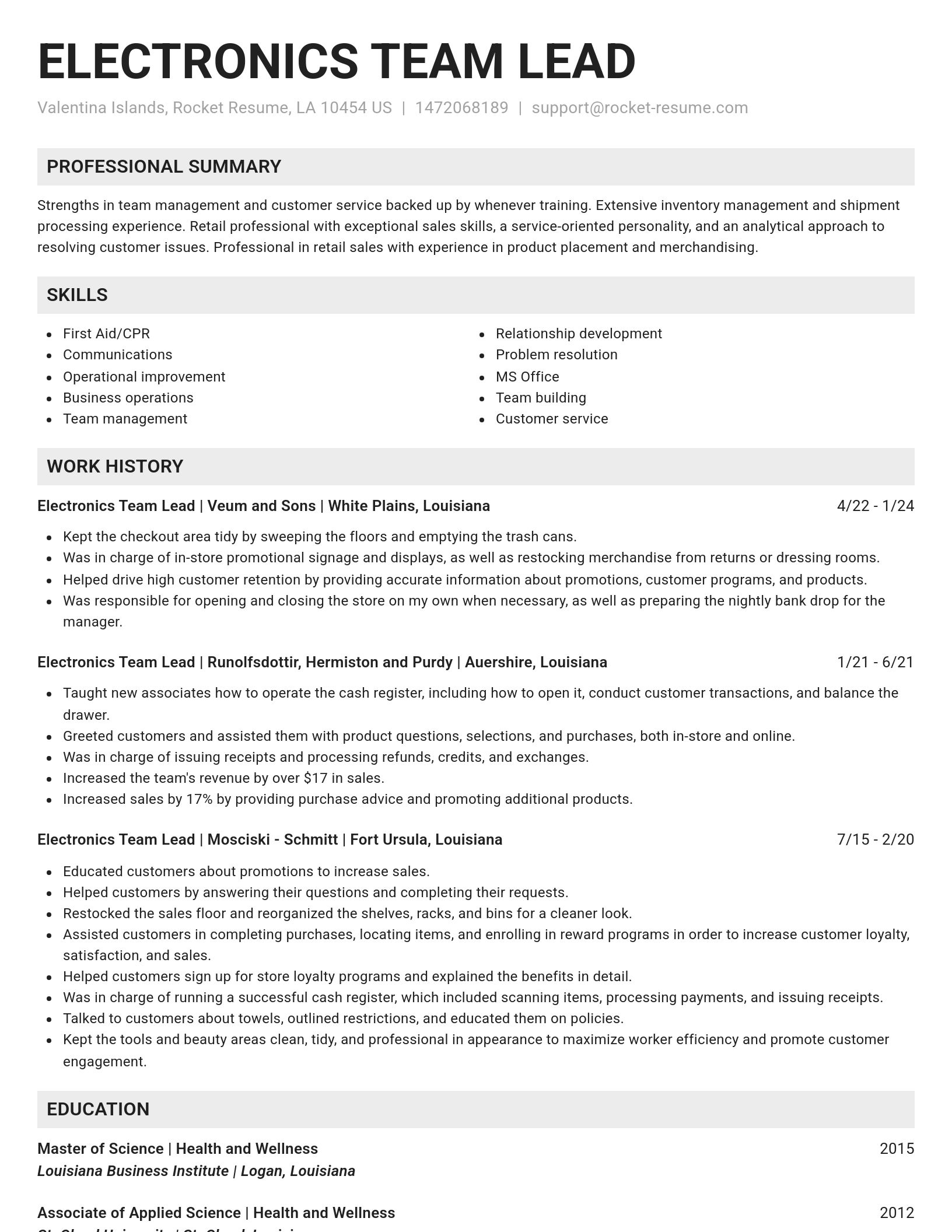 Genius resume template