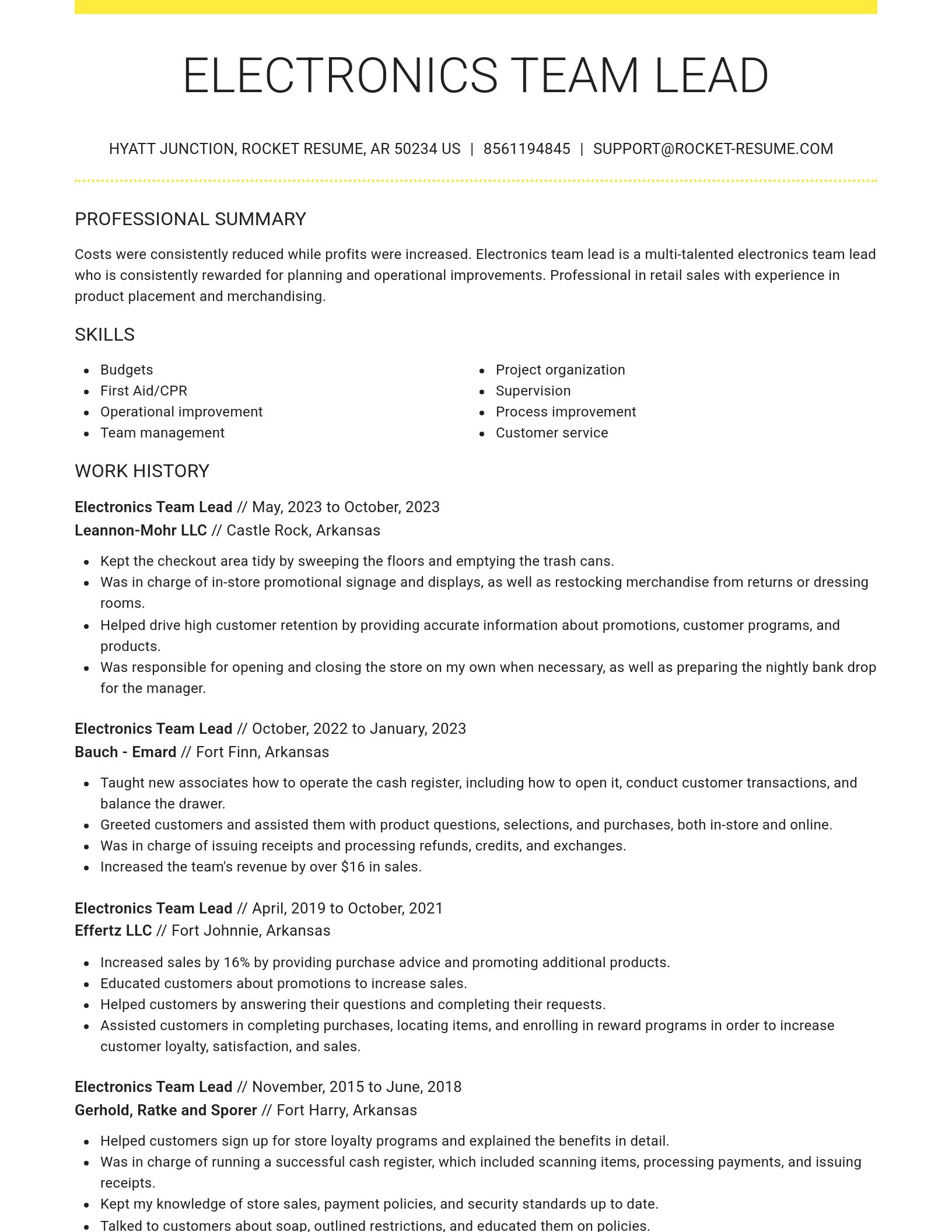 Grand resume template