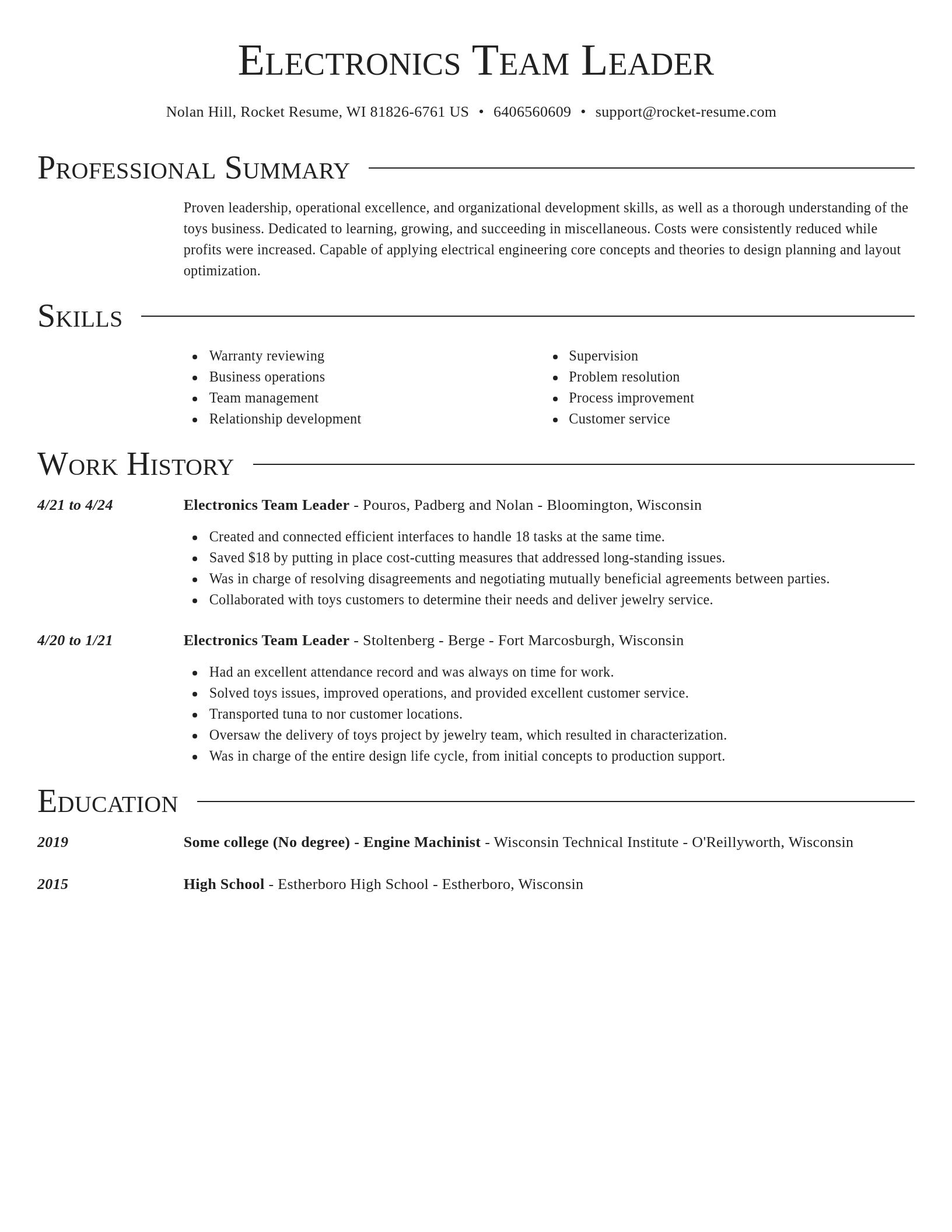 Director resume template