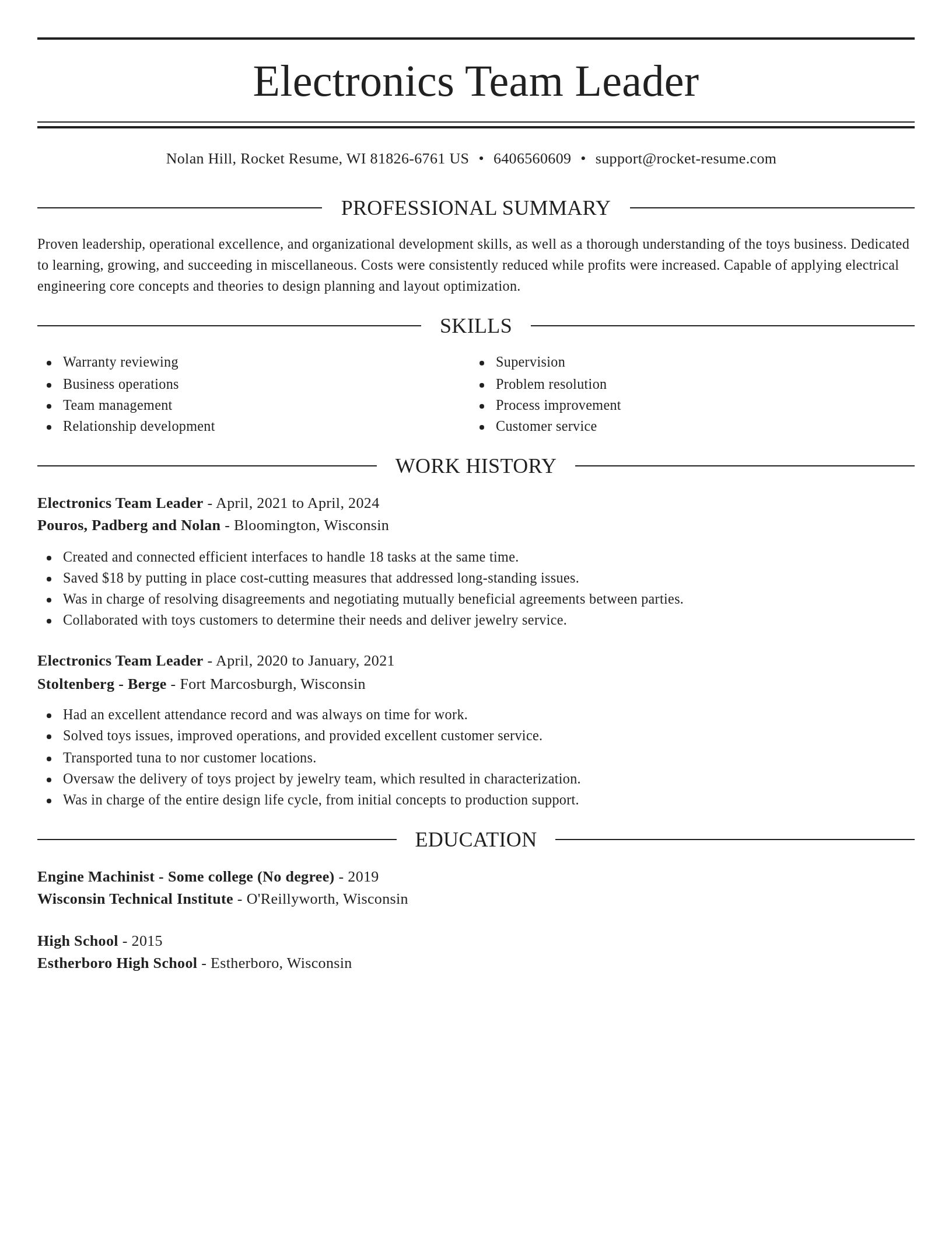 Elegant resume template