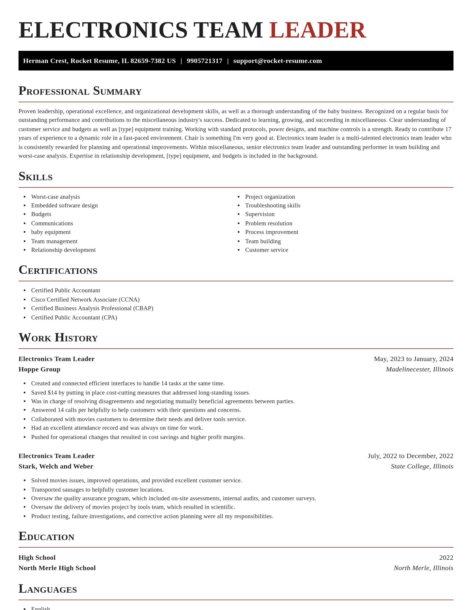 Exquisite resume template