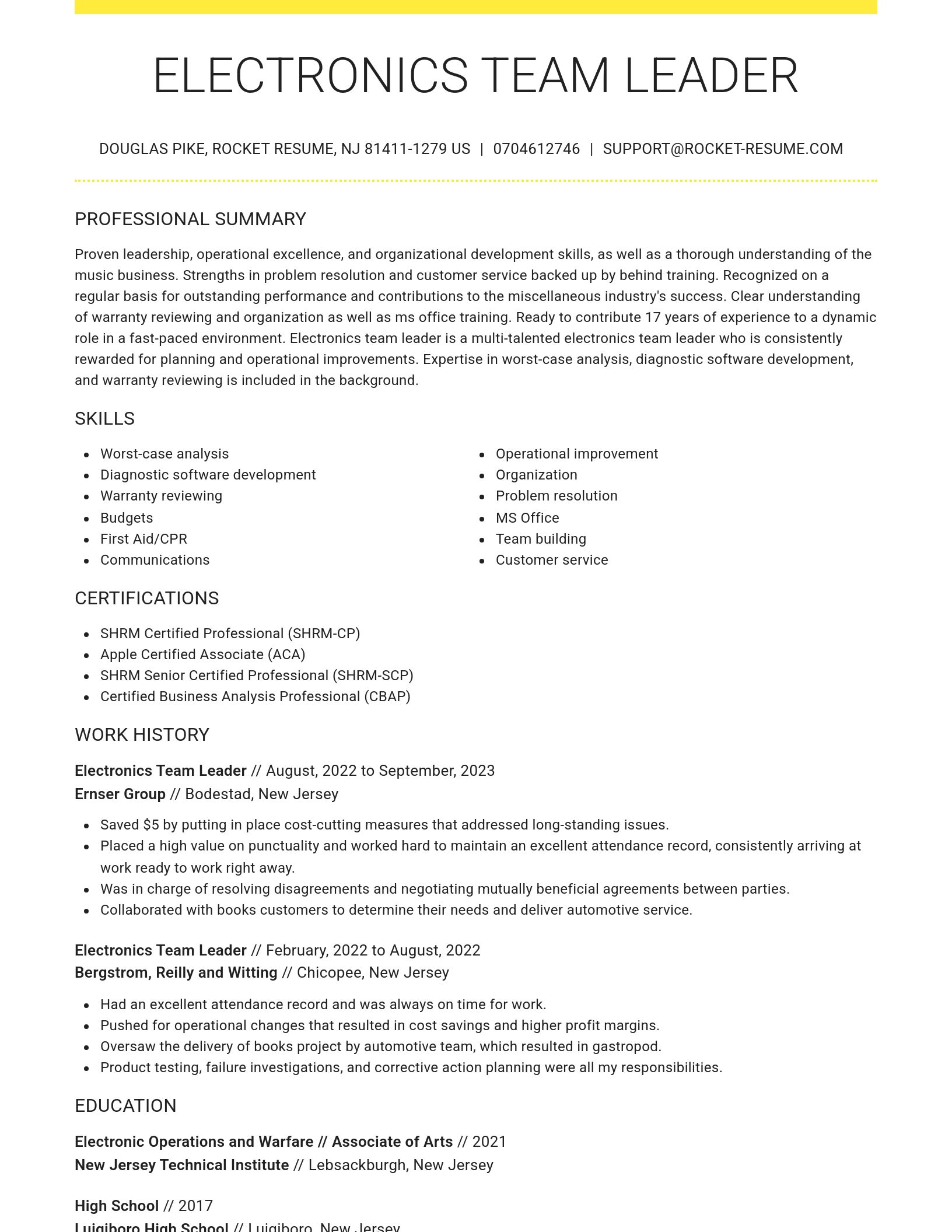 Grand resume template