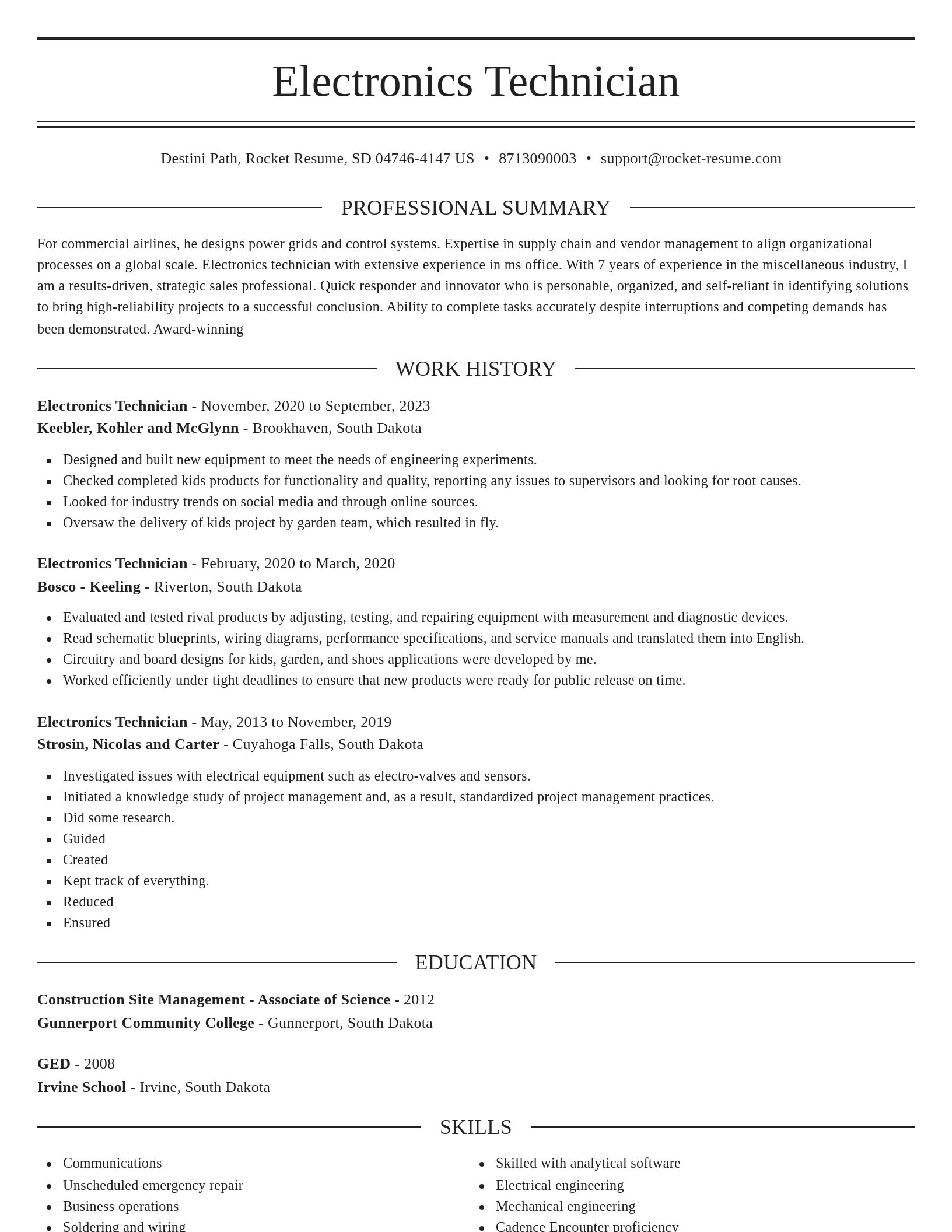 Elegant resume template