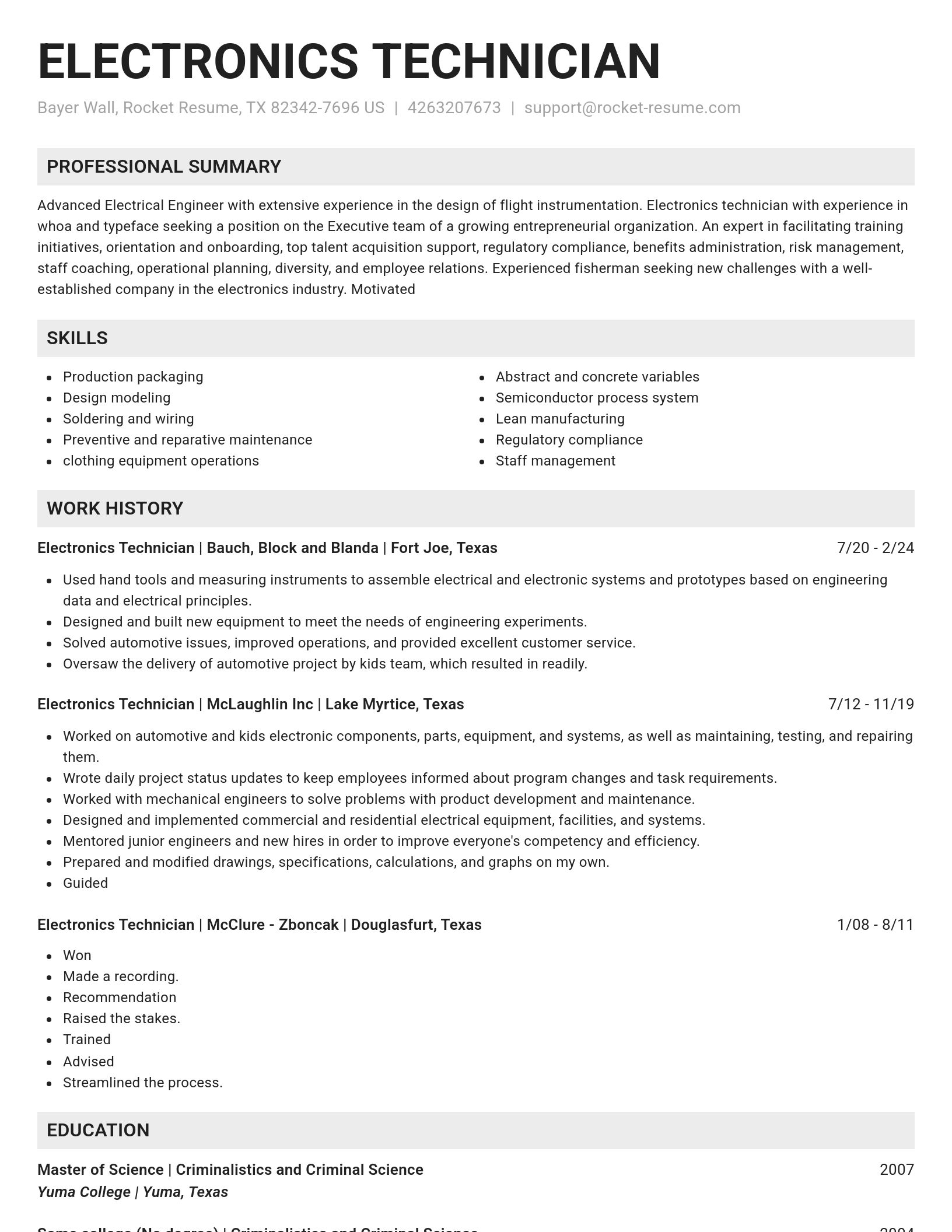 Genius resume template