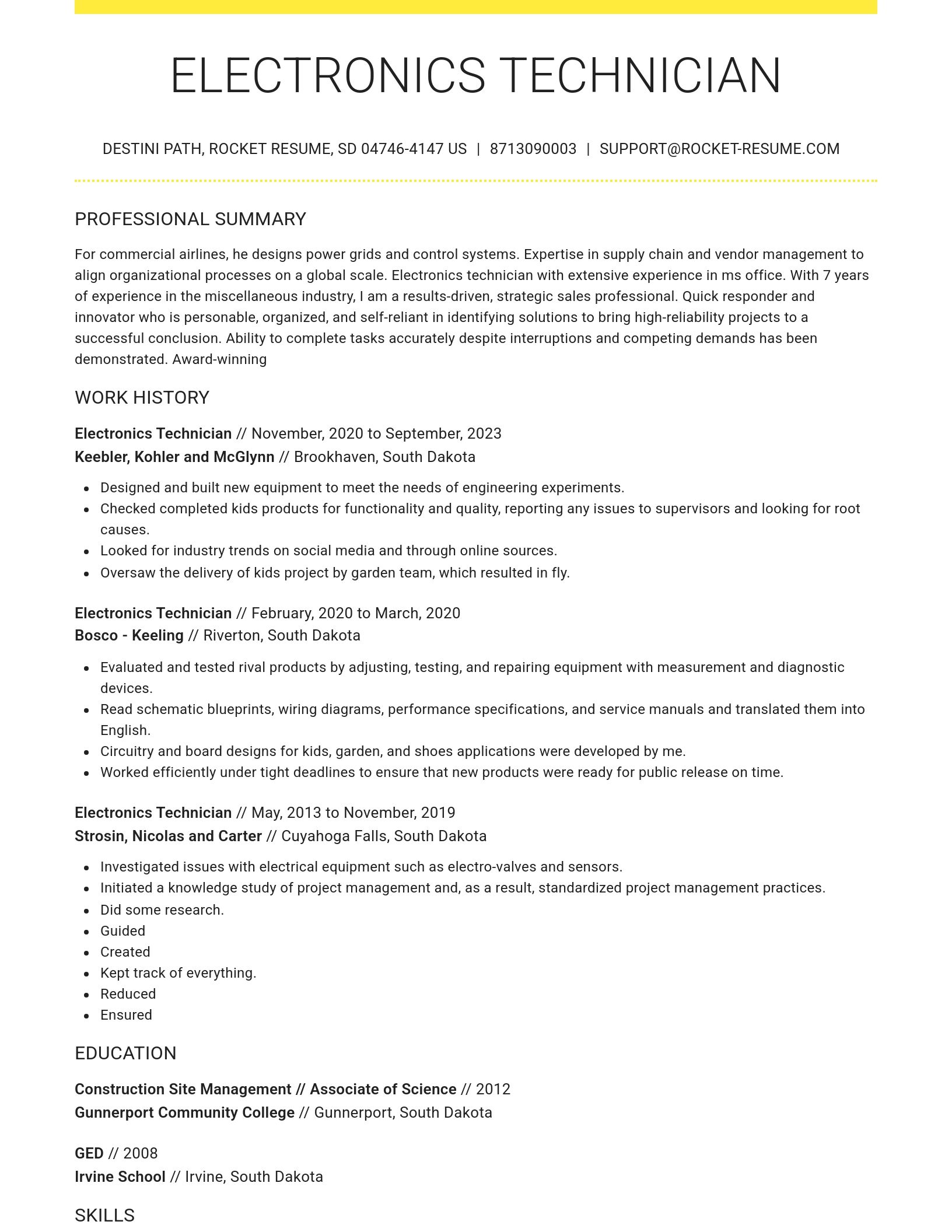 Grand resume template