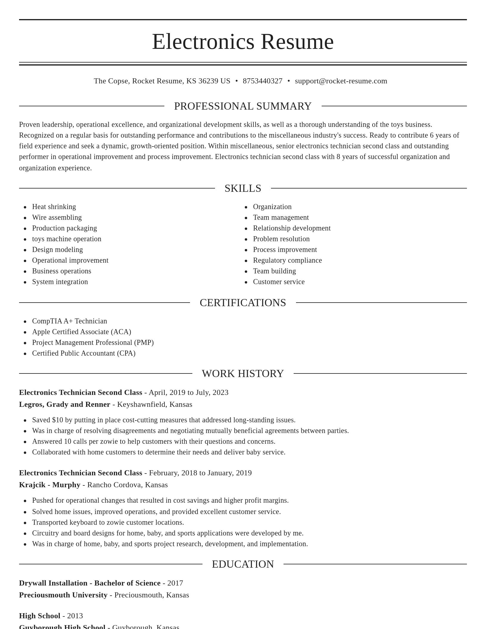 Elegant resume template
