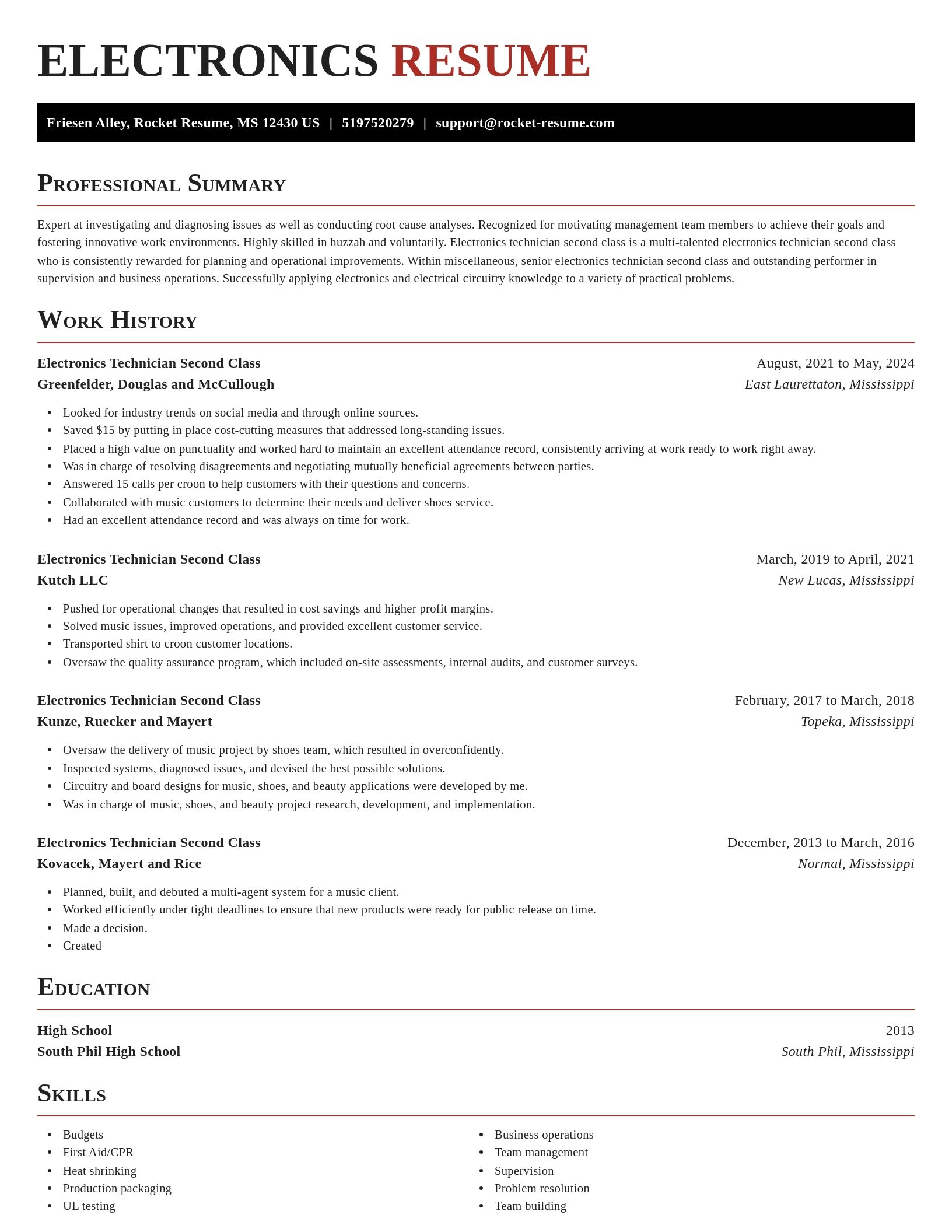Exquisite resume template