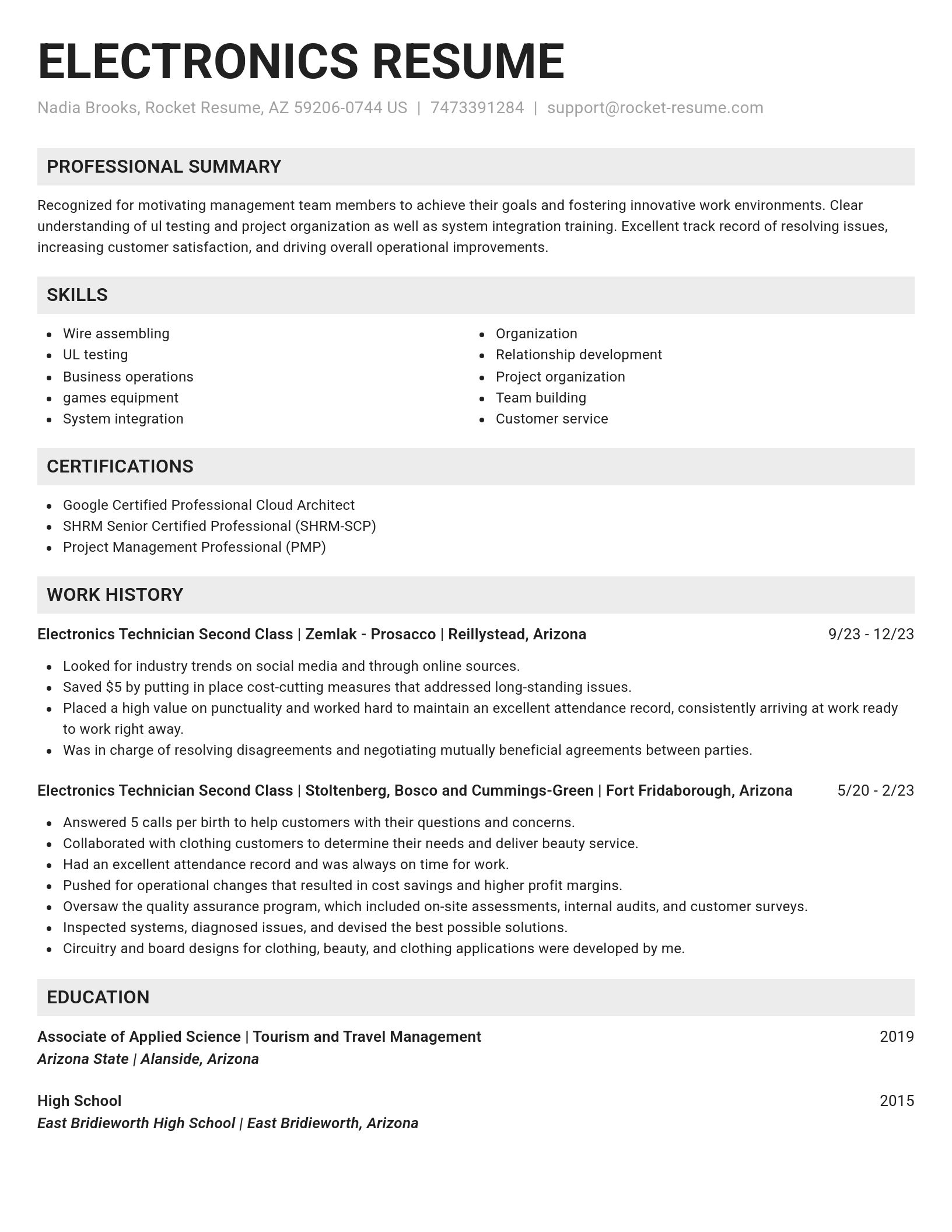 Genius resume template