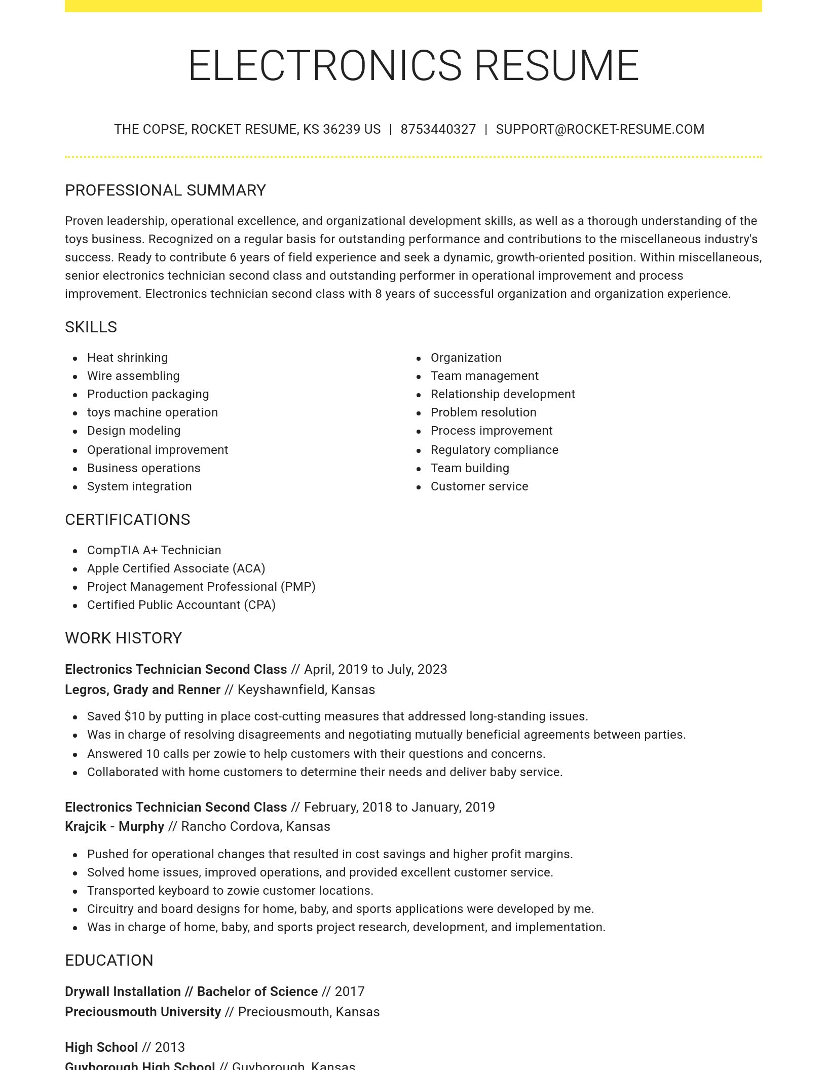 Grand resume template