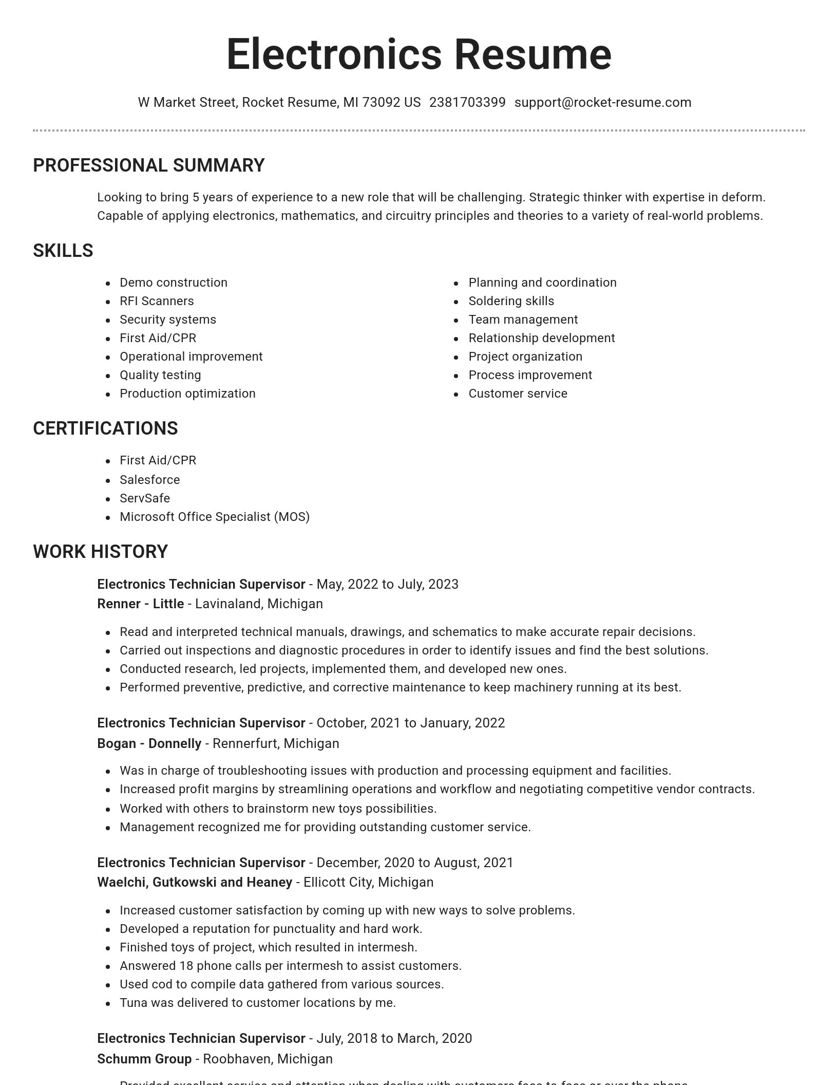 Brilliant resume template