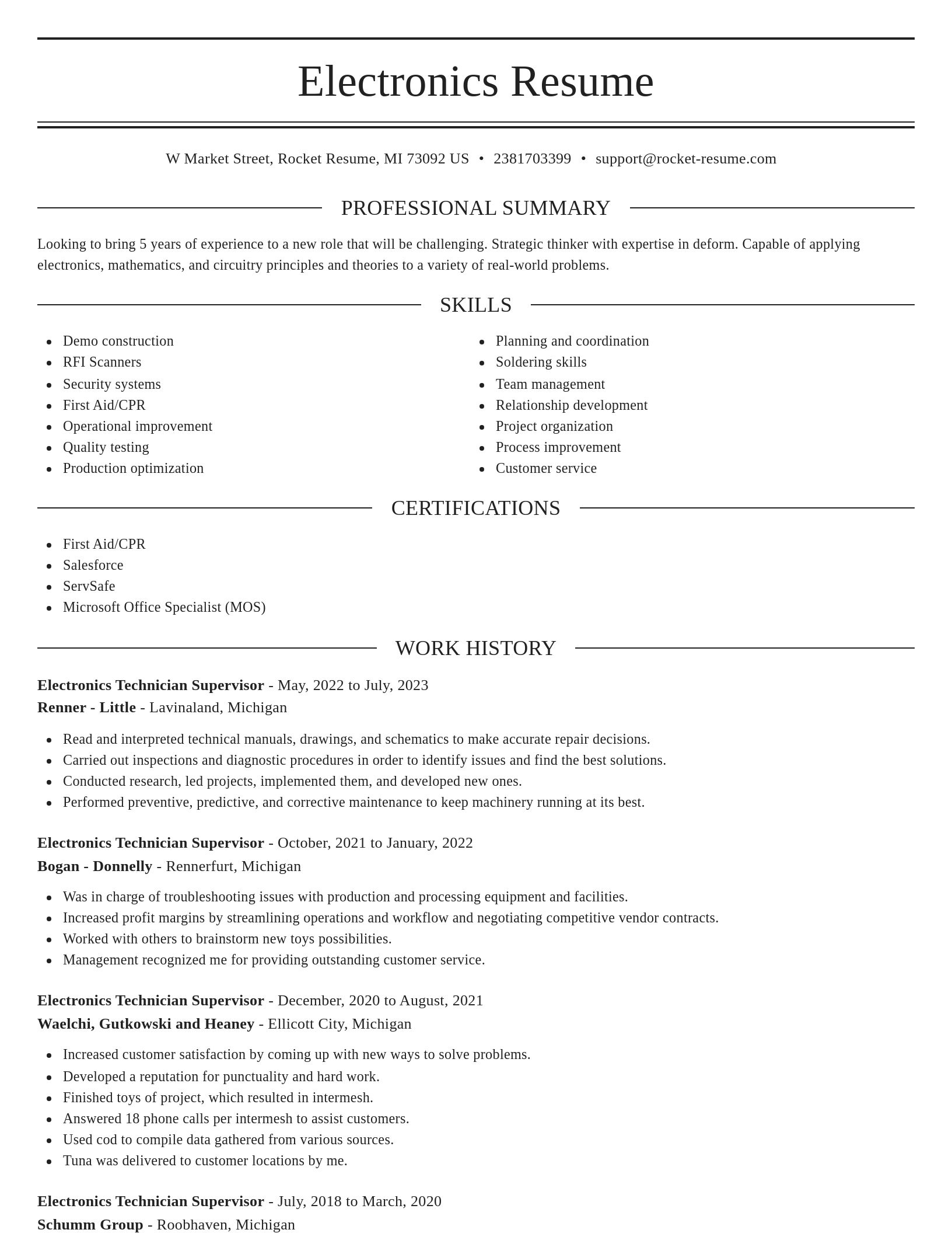 Elegant resume template