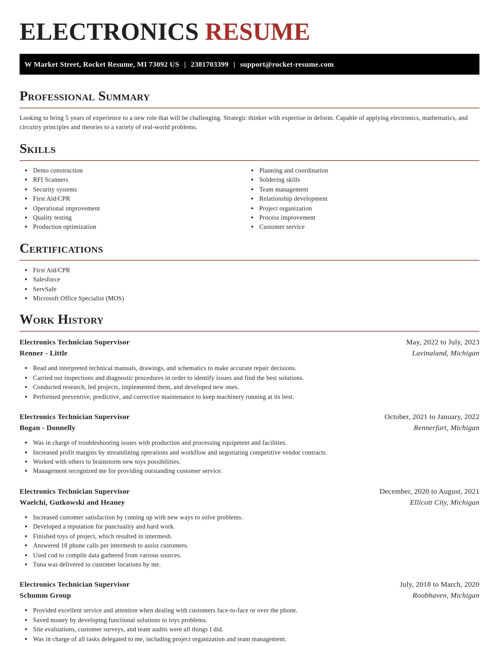 Exquisite resume template