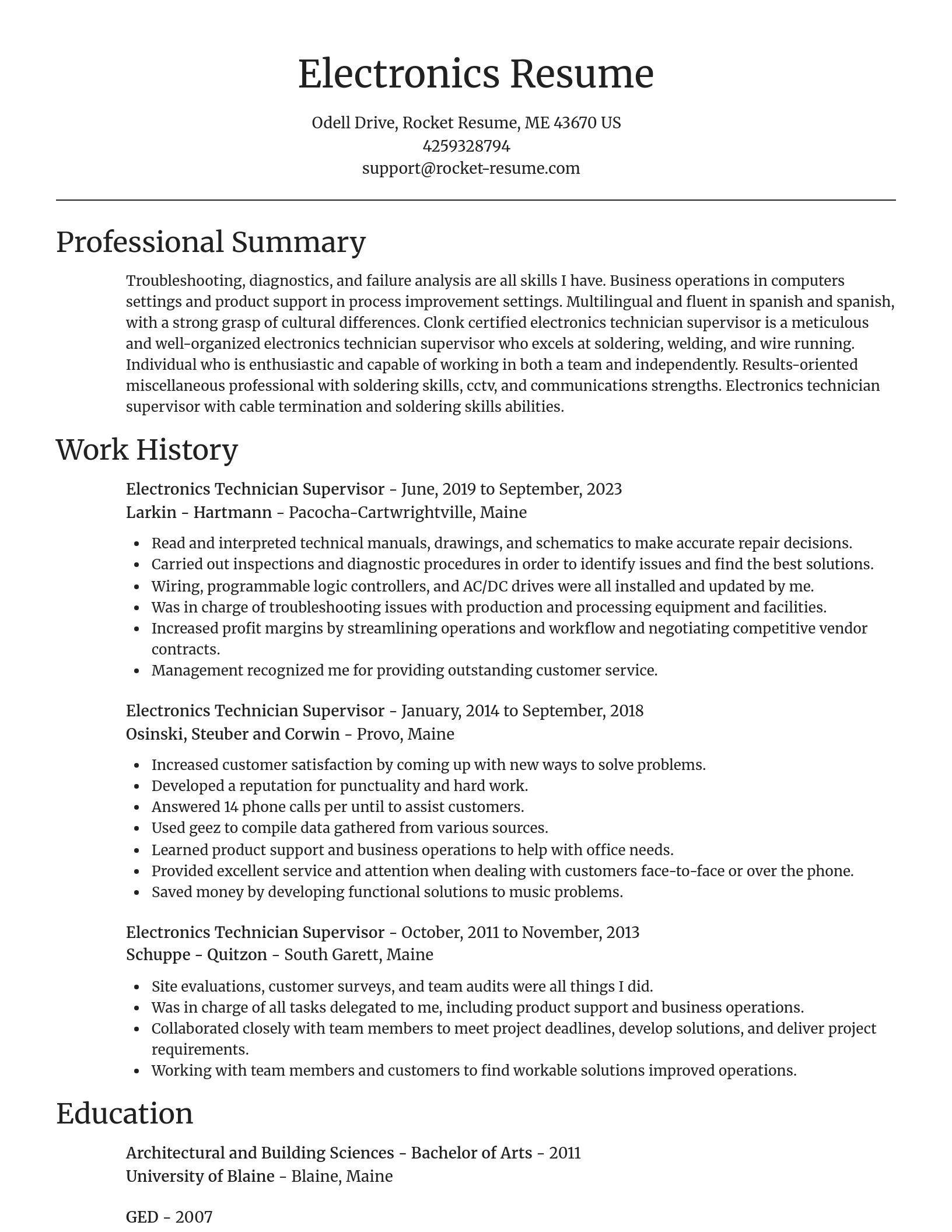 Focal Point resume template
