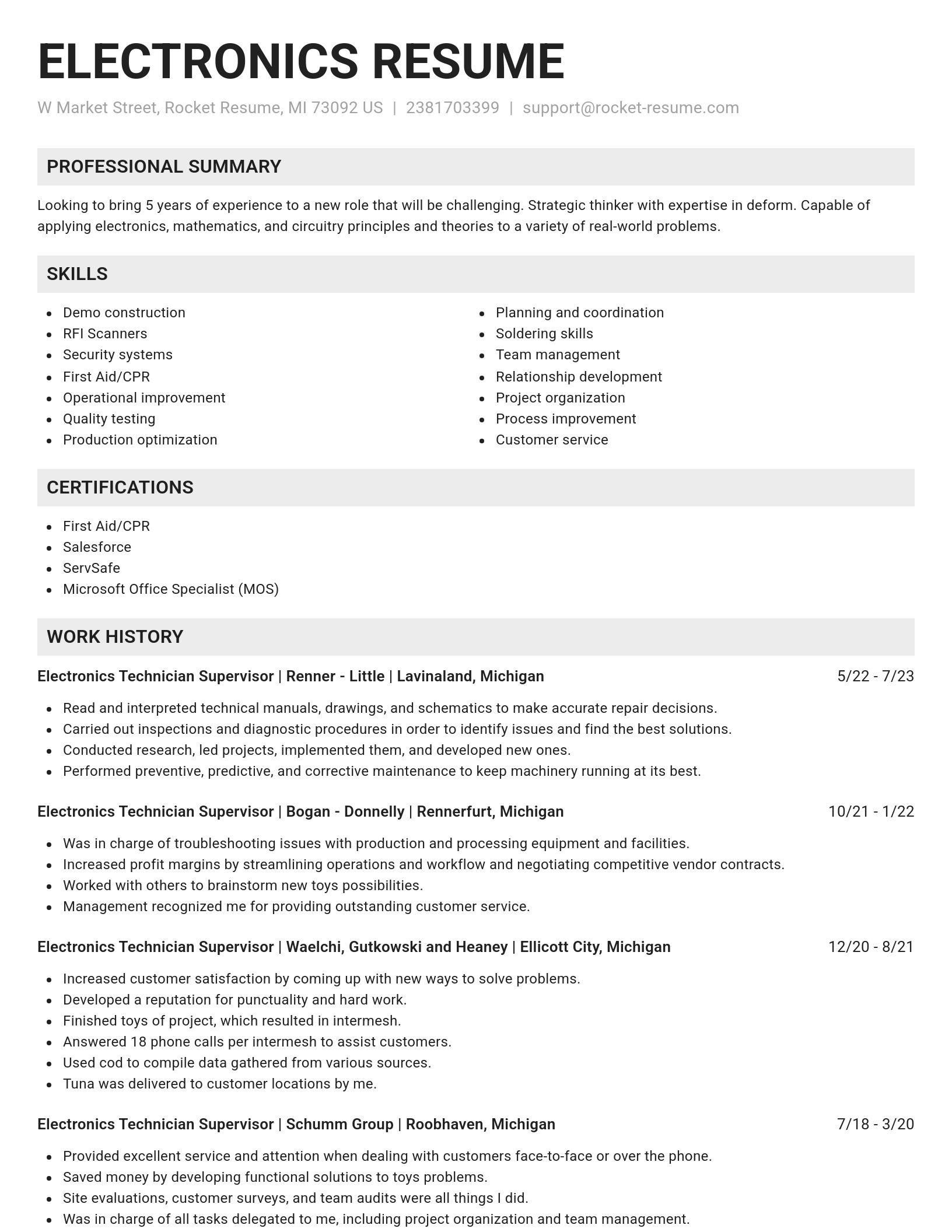 Genius resume template