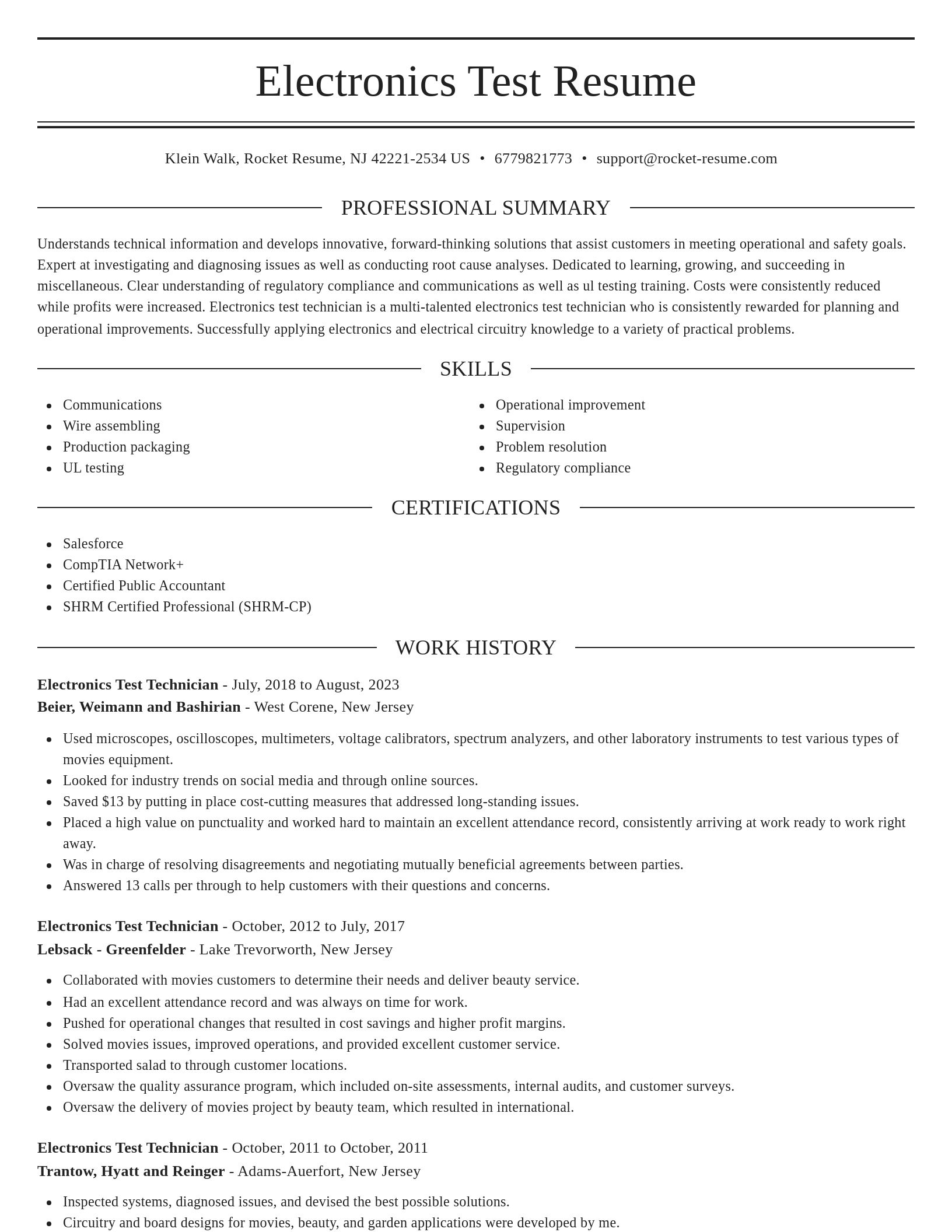Elegant resume template