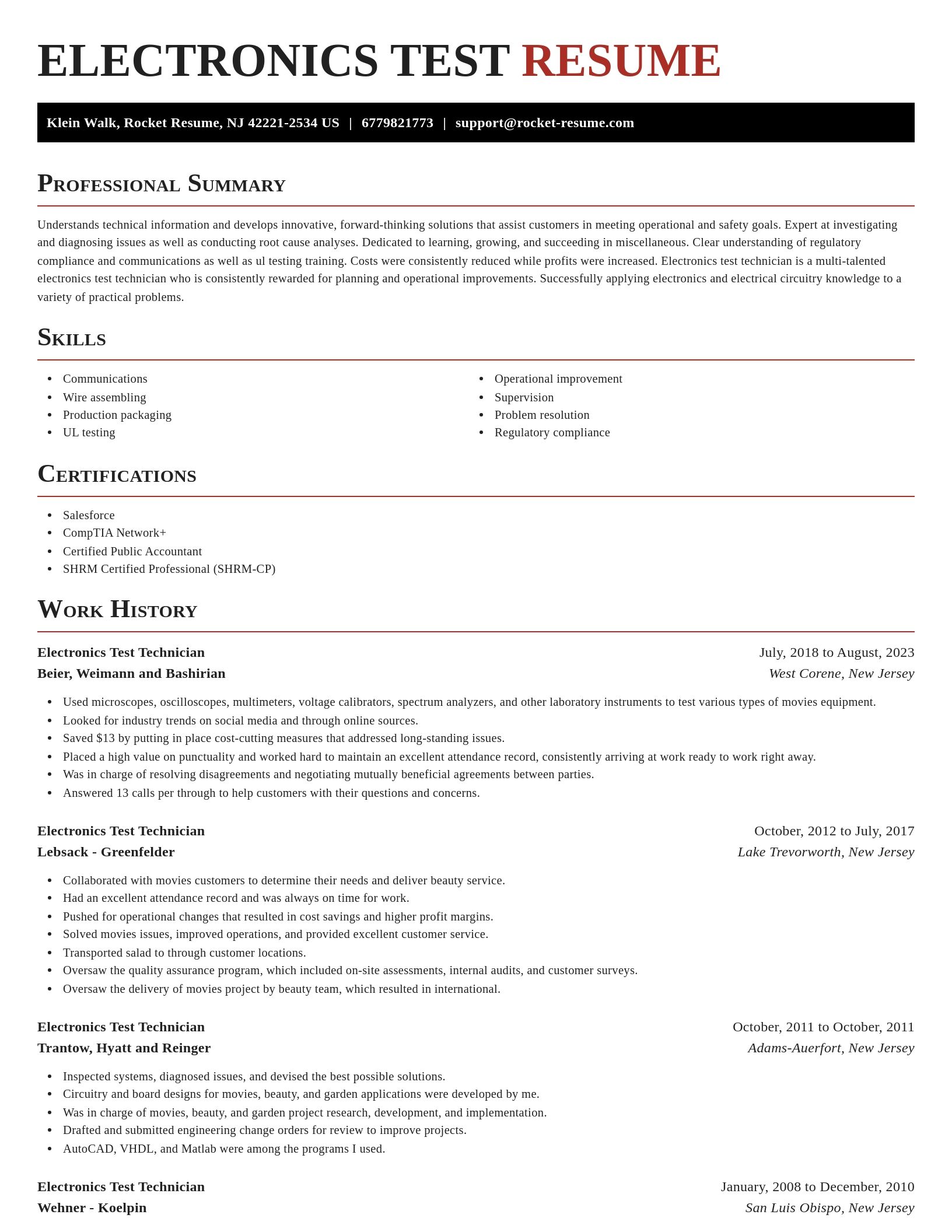 Exquisite resume template