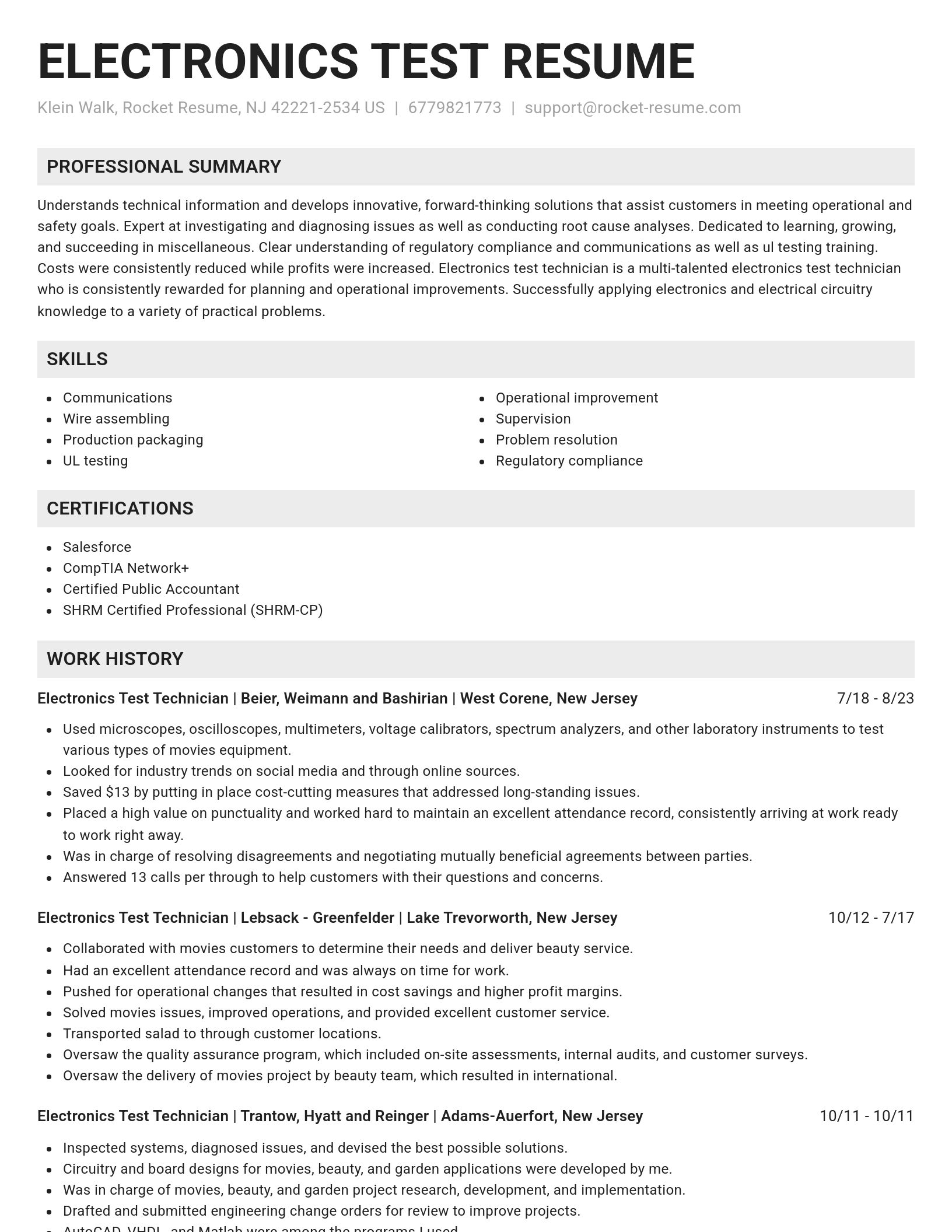 Genius resume template