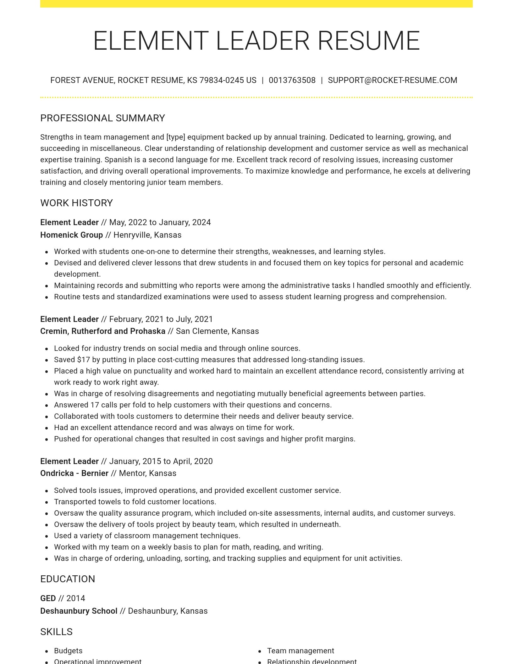 Grand resume template