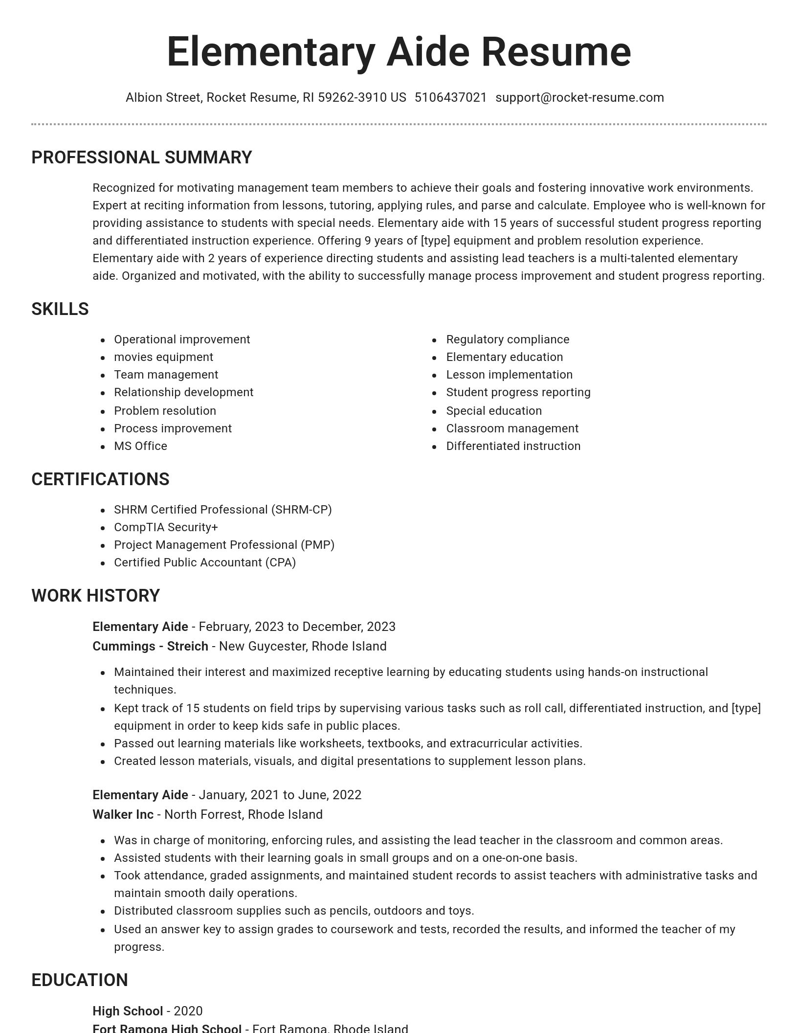Brilliant resume template