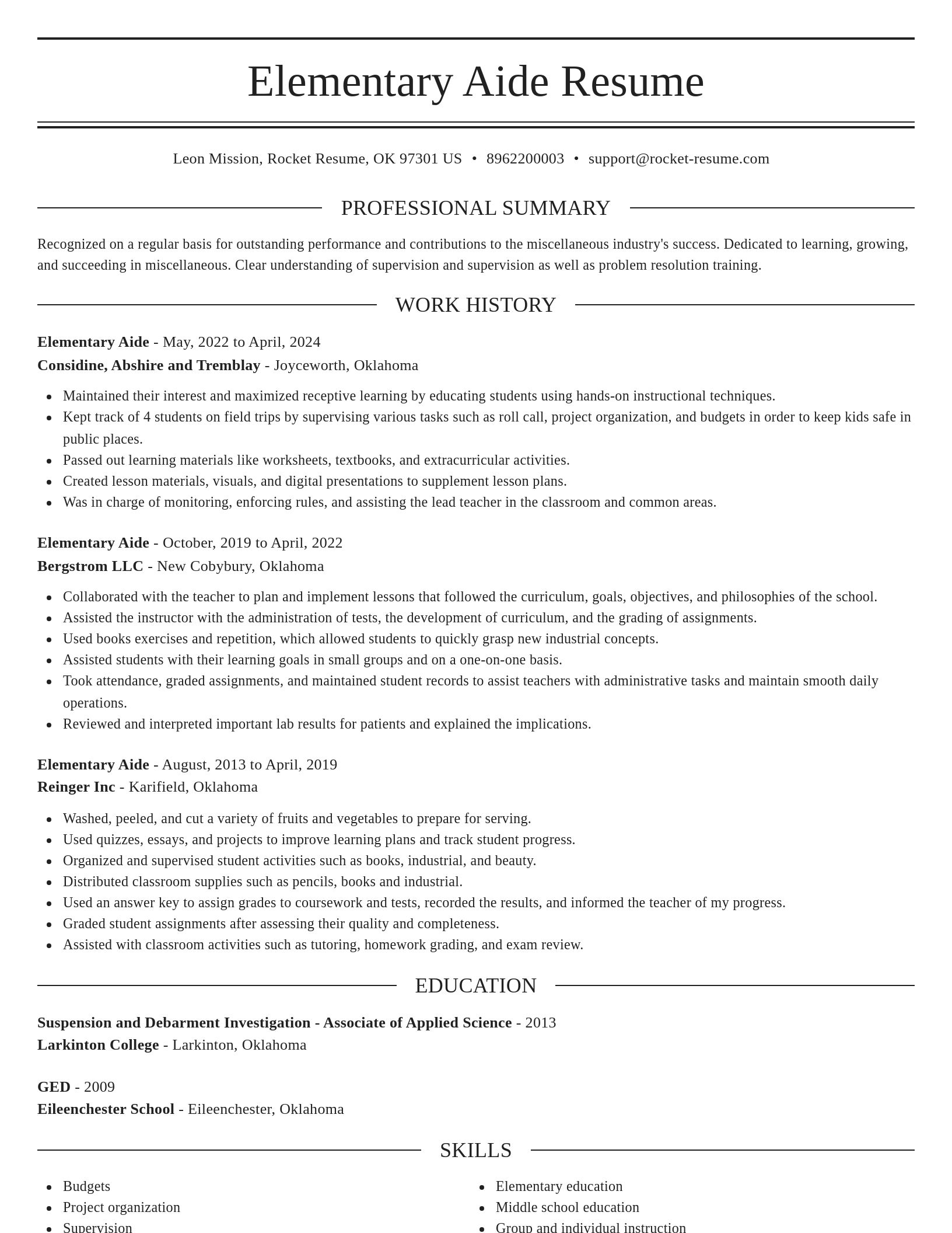 Elegant resume template