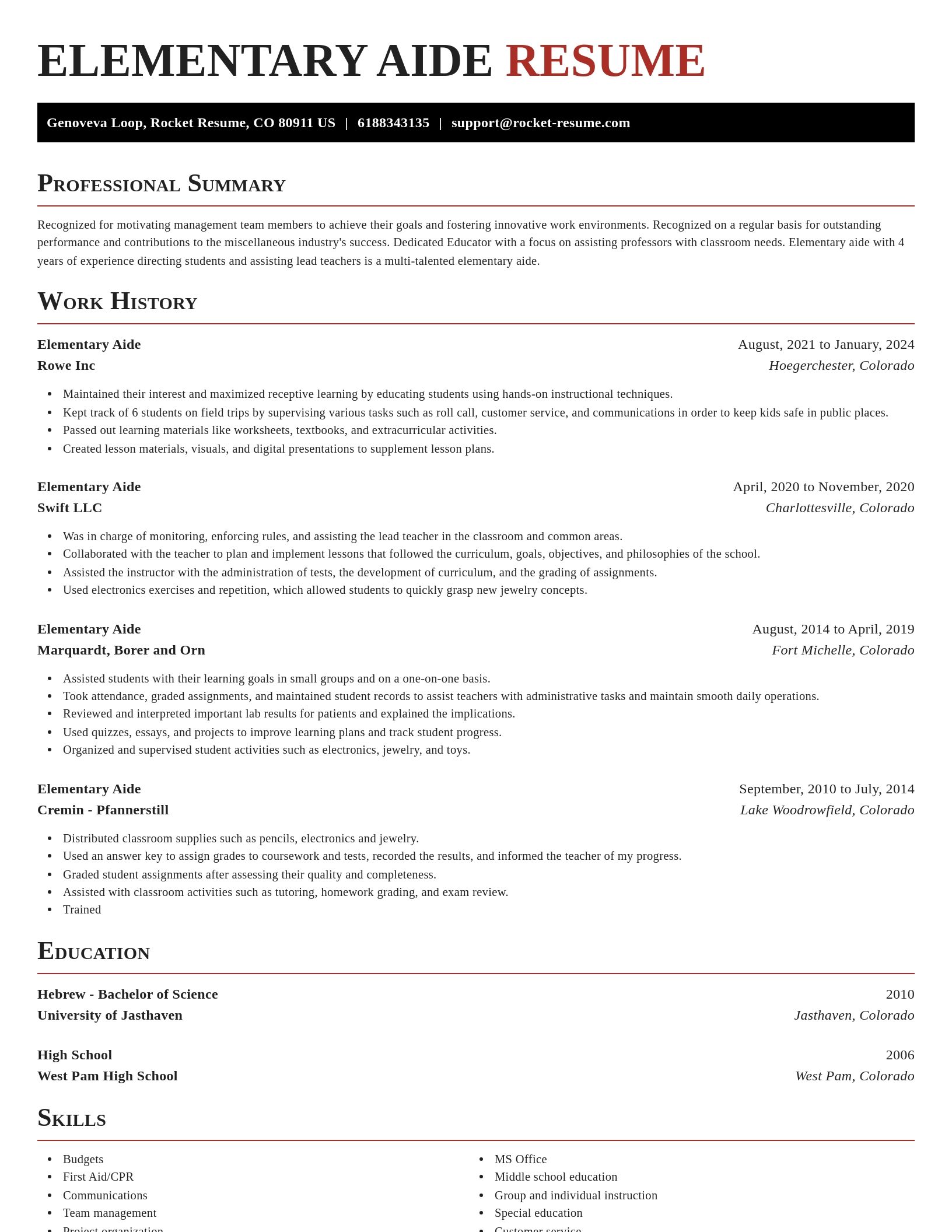 Exquisite resume template