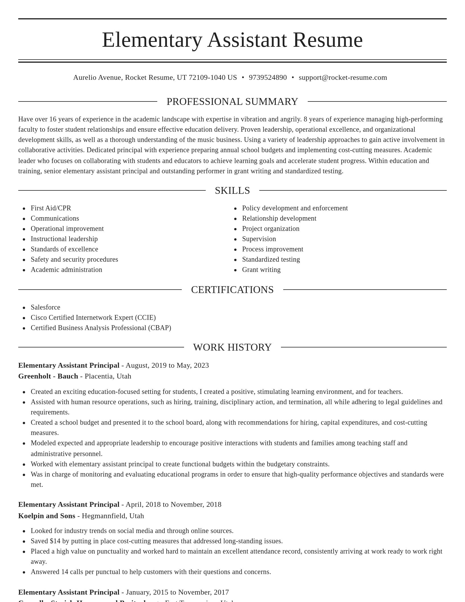 Elegant resume template