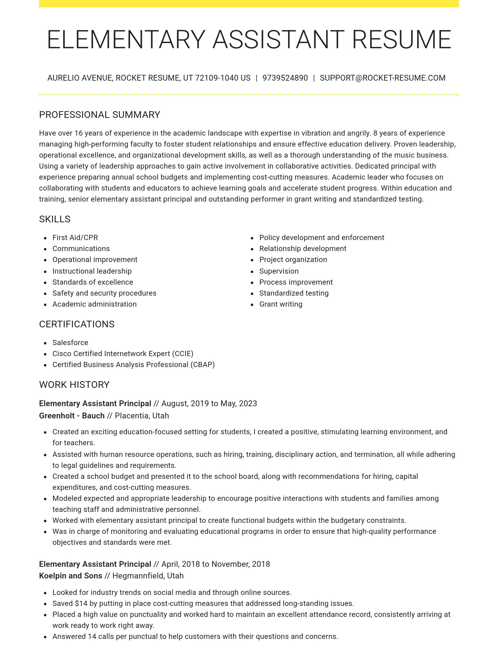 Grand resume template