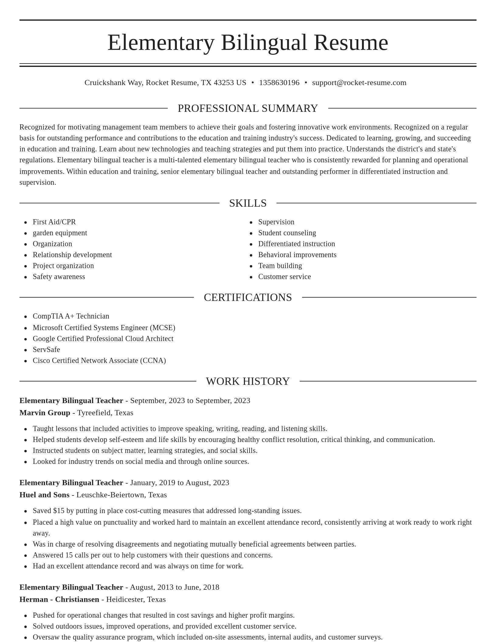 Elegant resume template