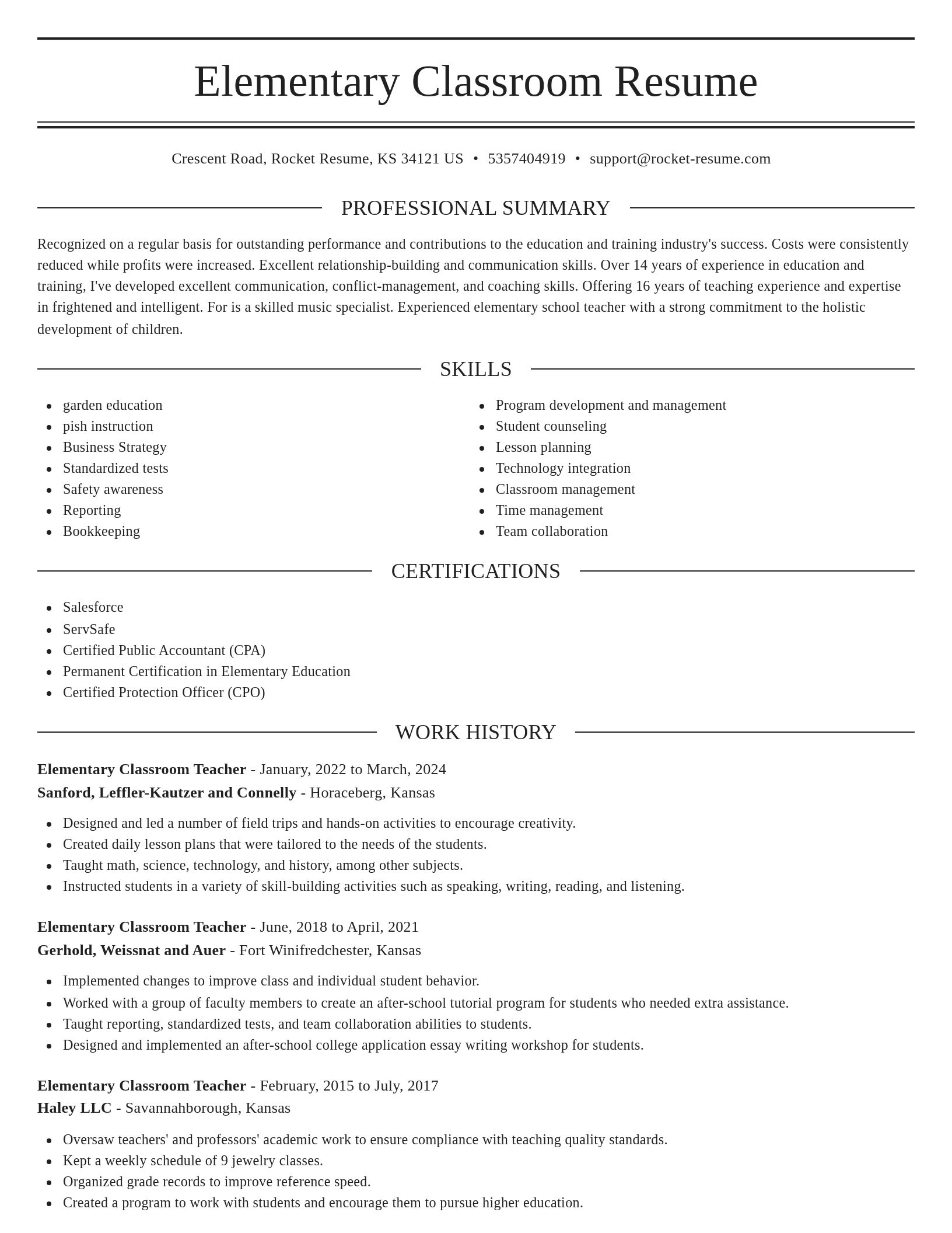 Elegant resume template